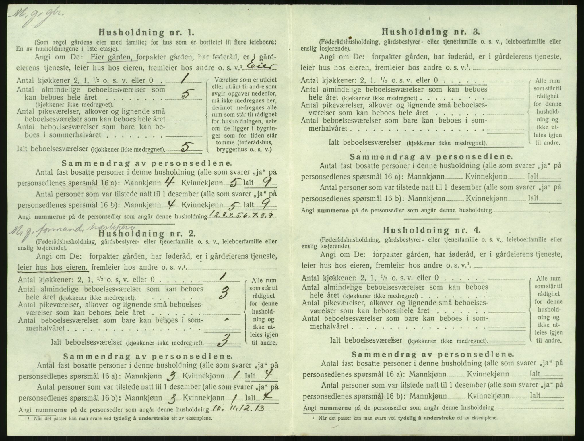 SAK, 1920 census for Holt, 1920, p. 1467