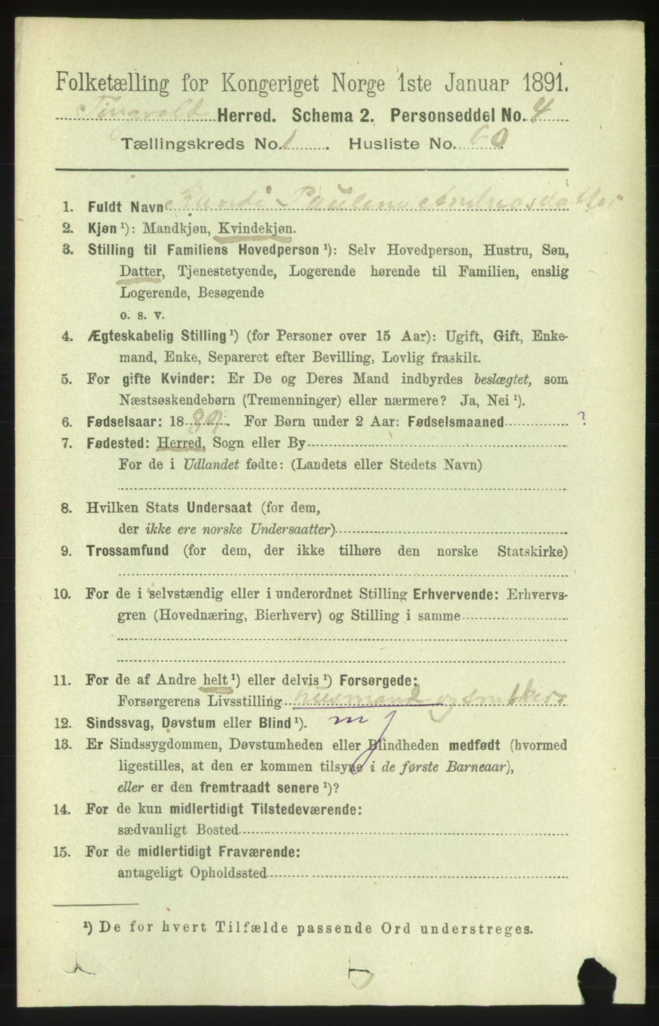 RA, 1891 census for 1560 Tingvoll, 1891, p. 514