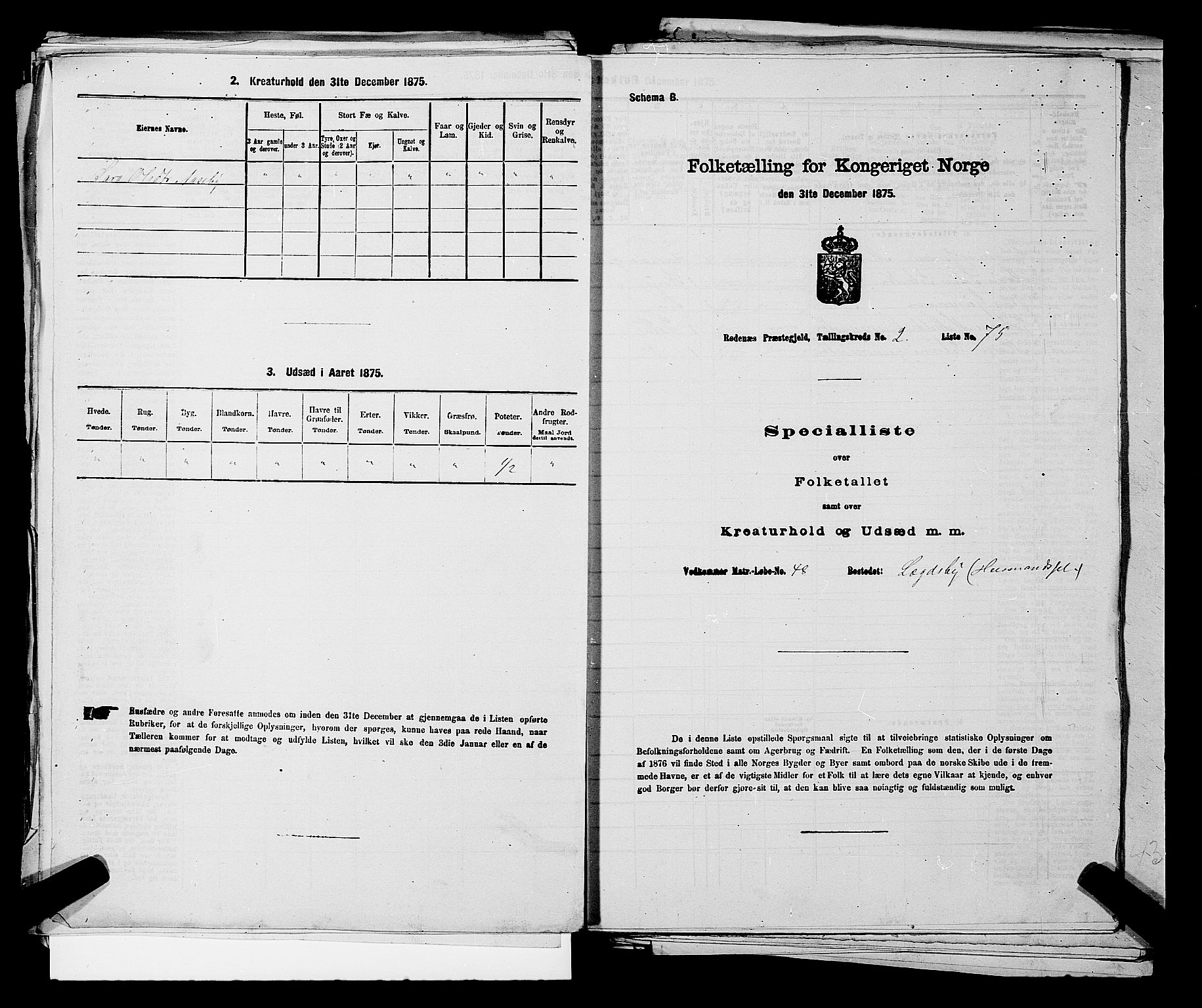 RA, 1875 census for 0120P Rødenes, 1875, p. 344