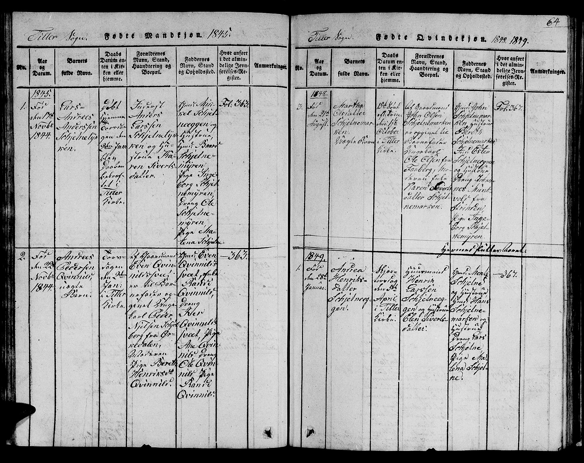 Ministerialprotokoller, klokkerbøker og fødselsregistre - Sør-Trøndelag, SAT/A-1456/621/L0458: Parish register (copy) no. 621C01, 1816-1865, p. 64