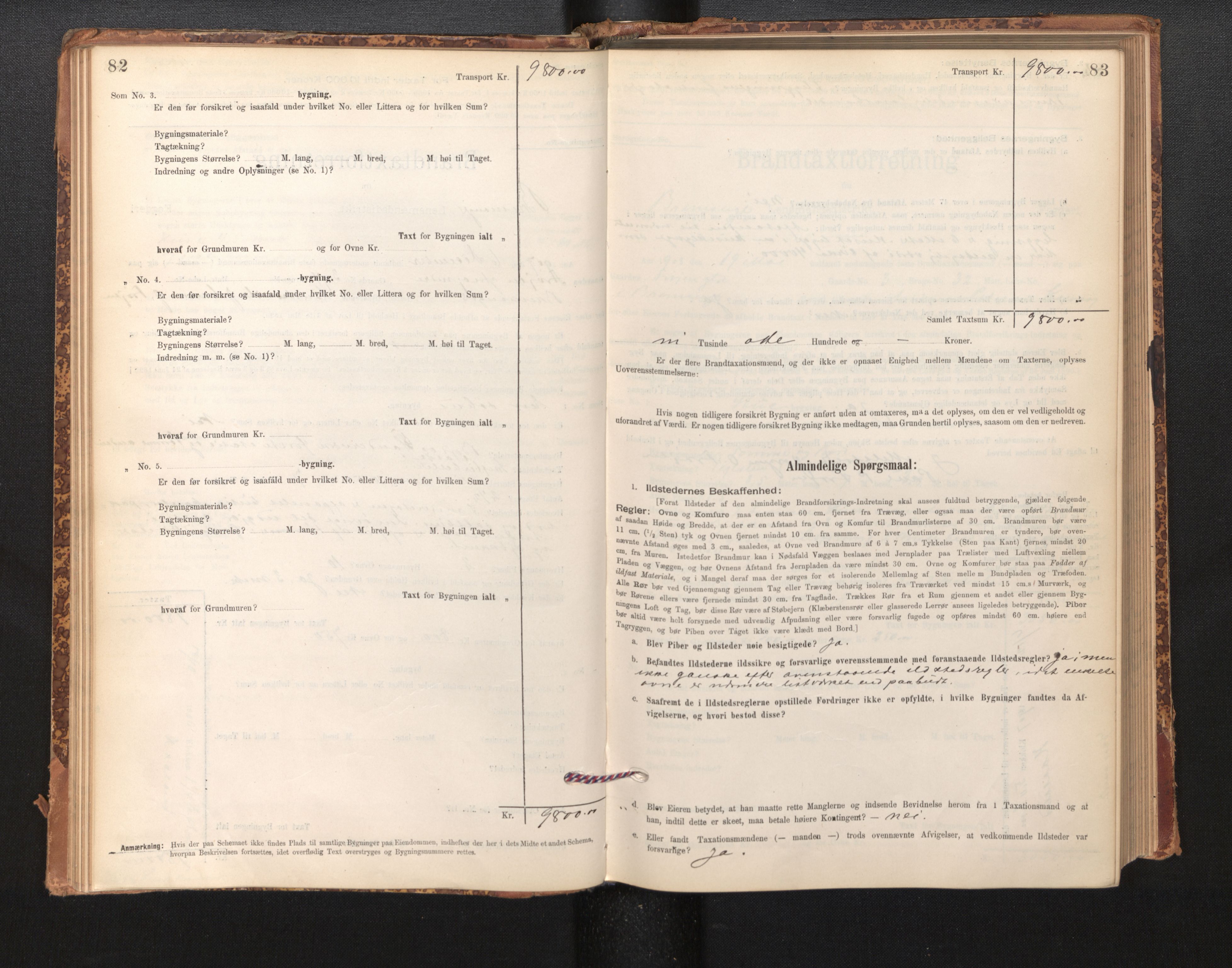 Lensmannen i Bremanger, SAB/A-26701/0012/L0007: Branntakstprotokoll, skjematakst, 1895-1936, p. 82-83