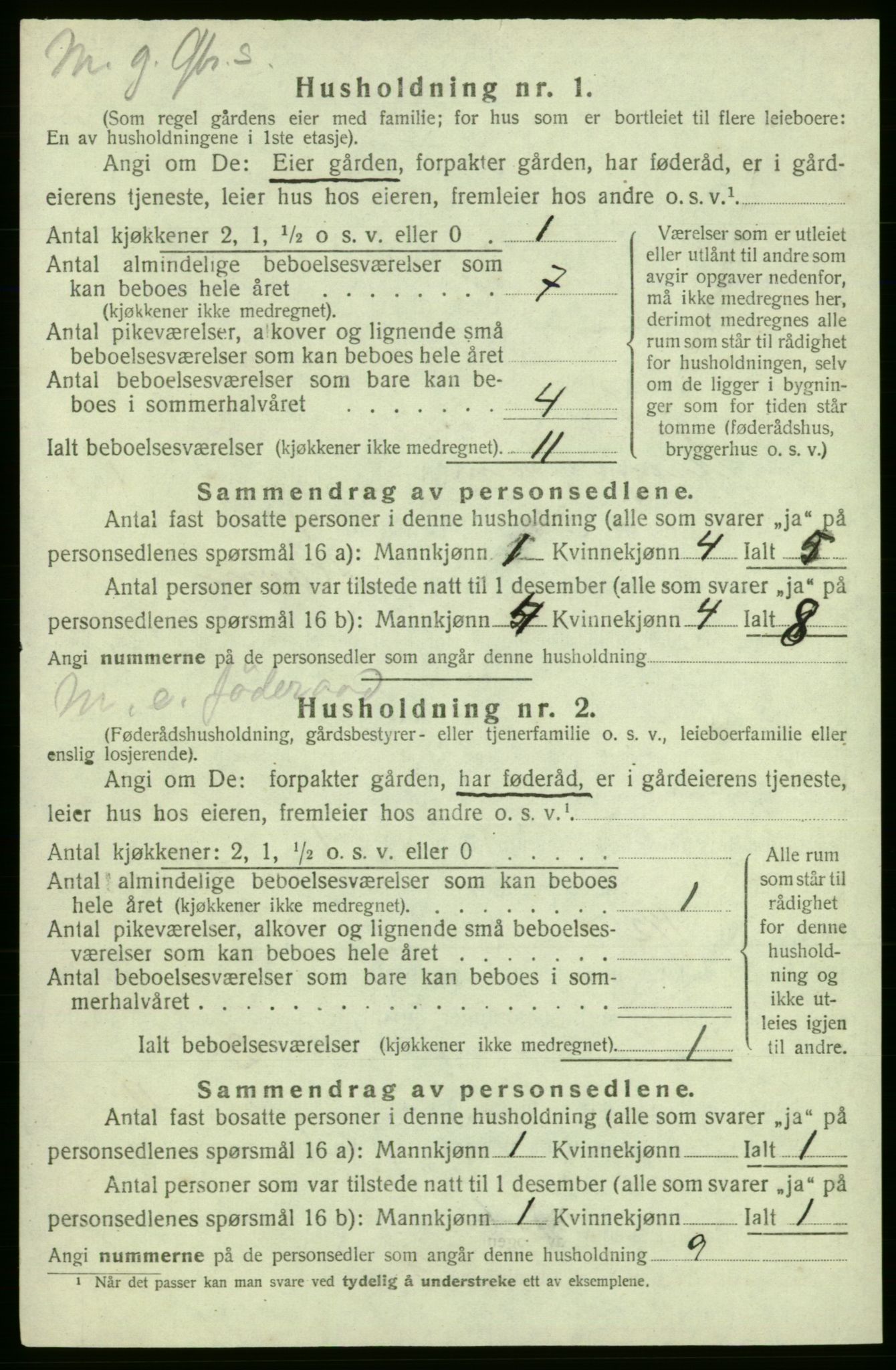 SAB, 1920 census for Strandebarm, 1920, p. 33
