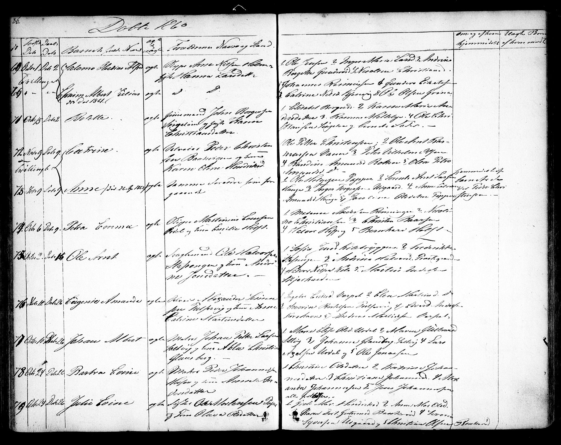 Hvaler prestekontor Kirkebøker, AV/SAO-A-2001/F/Fa/L0006: Parish register (official) no. I 6, 1846-1863, p. 86