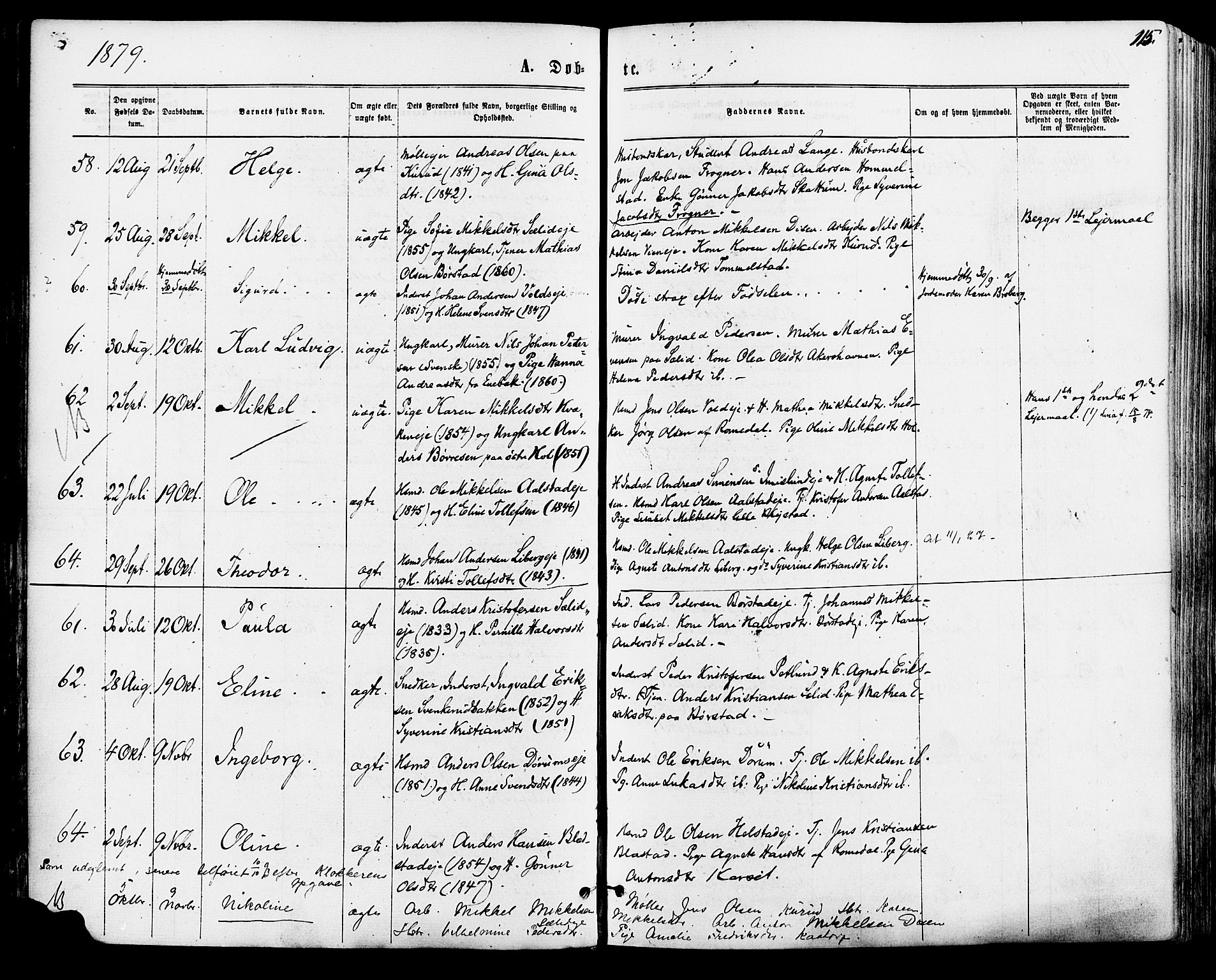 Vang prestekontor, Hedmark, AV/SAH-PREST-008/H/Ha/Haa/L0015: Parish register (official) no. 15, 1871-1885, p. 115