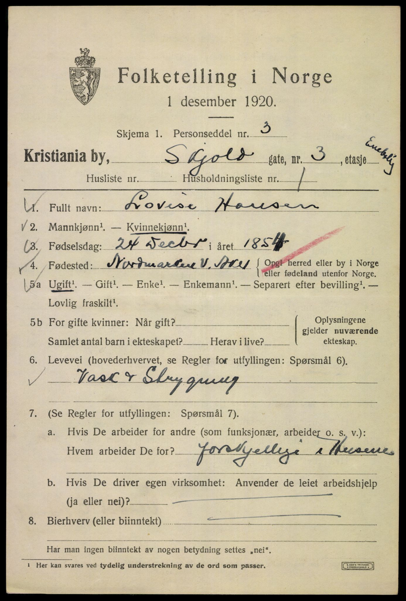 SAO, 1920 census for Kristiania, 1920, p. 514547