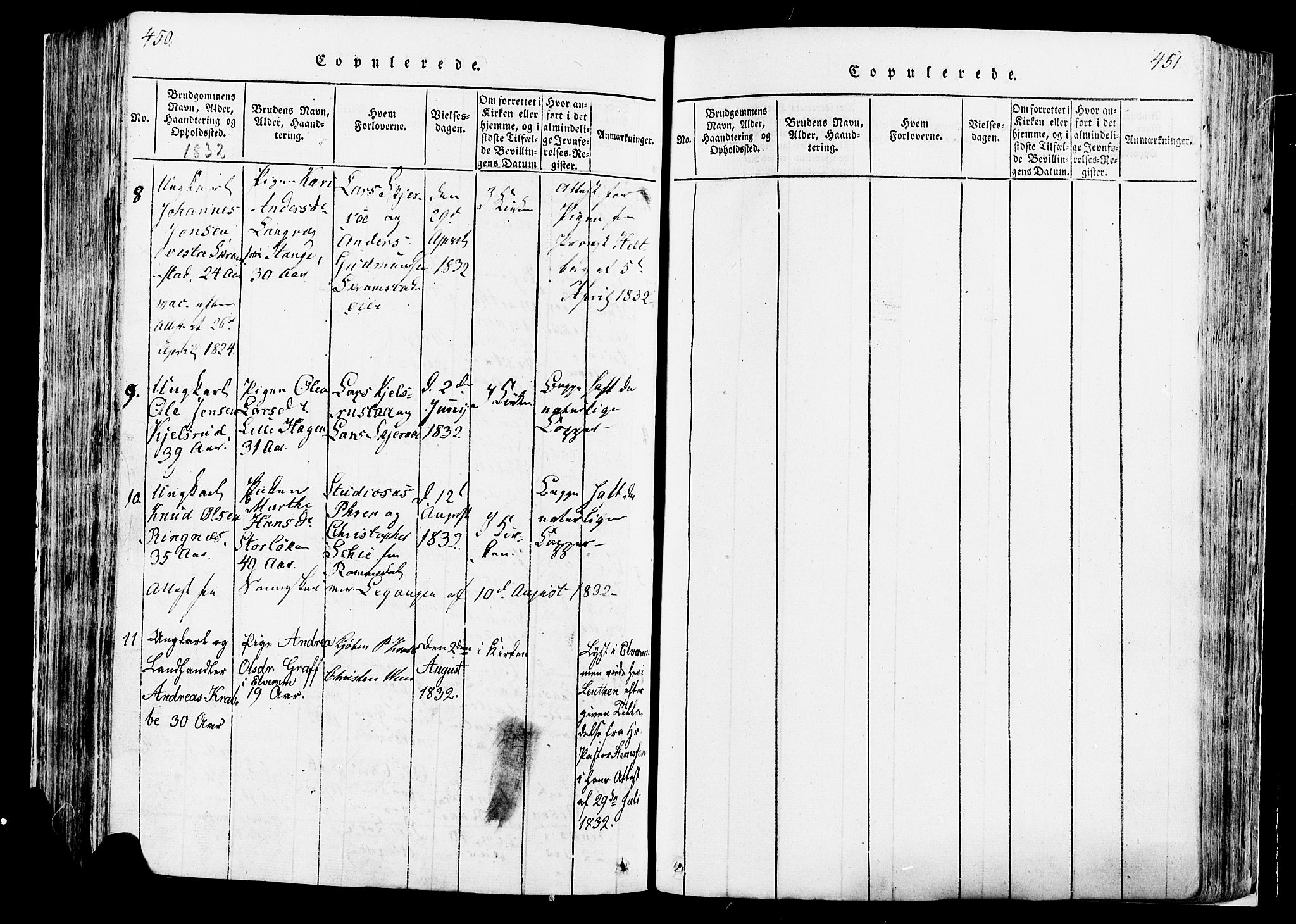 Løten prestekontor, AV/SAH-PREST-022/K/Ka/L0005: Parish register (official) no. 5, 1814-1832, p. 450-451