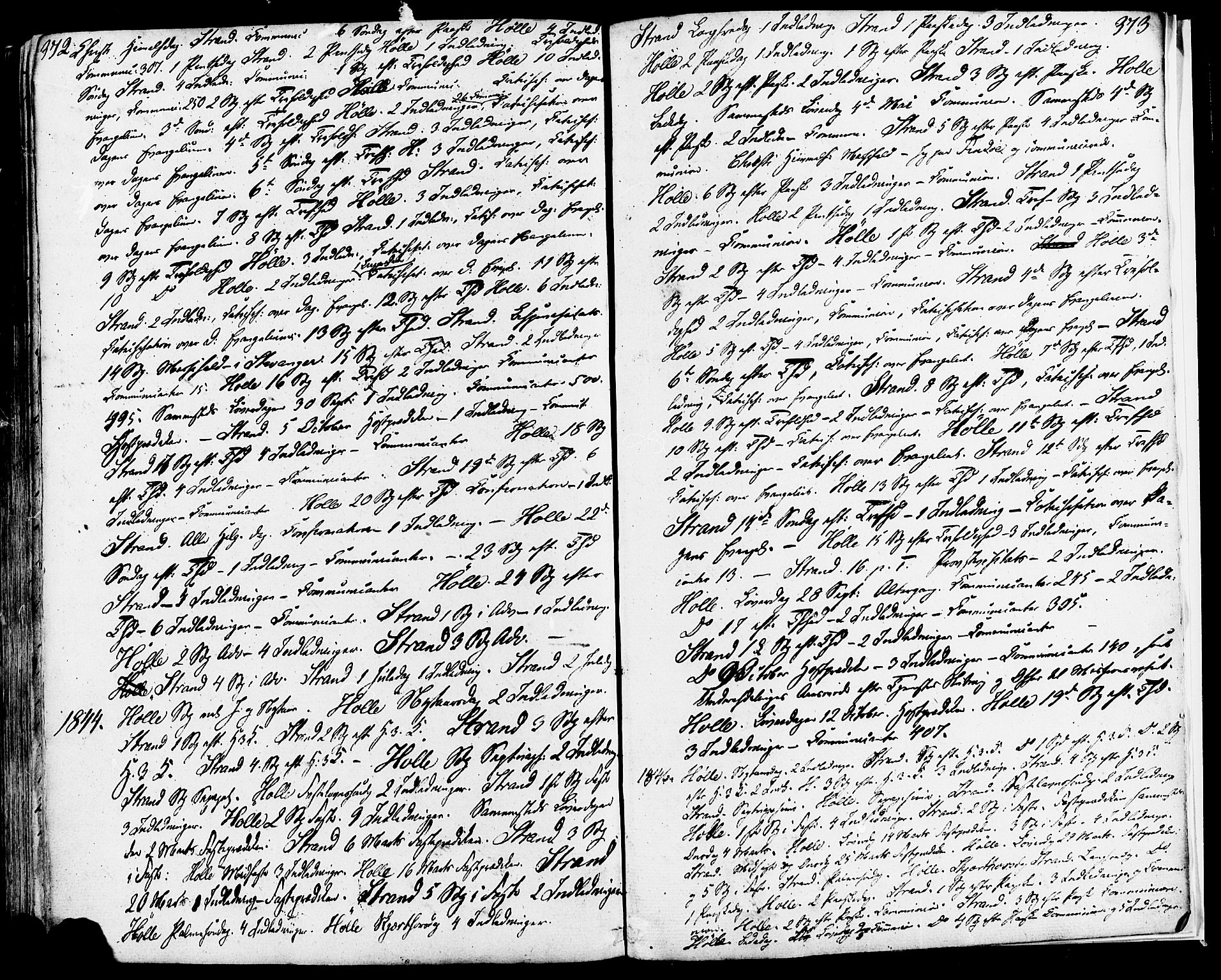 Strand sokneprestkontor, AV/SAST-A-101828/H/Ha/Haa/L0006: Parish register (official) no. A 6, 1834-1854, p. 372-373