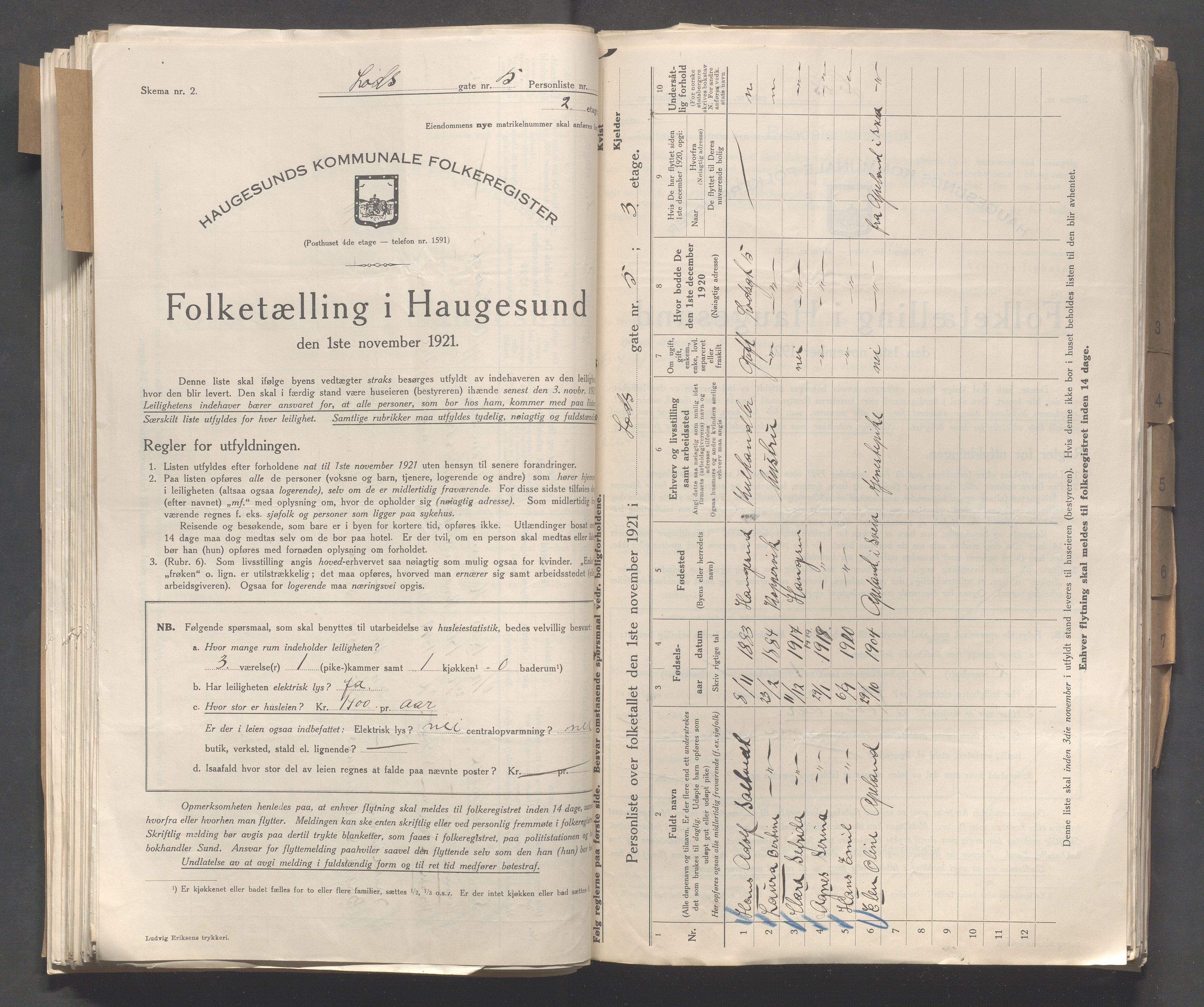 IKAR, Local census 1.11.1921 for Haugesund, 1921, p. 6375