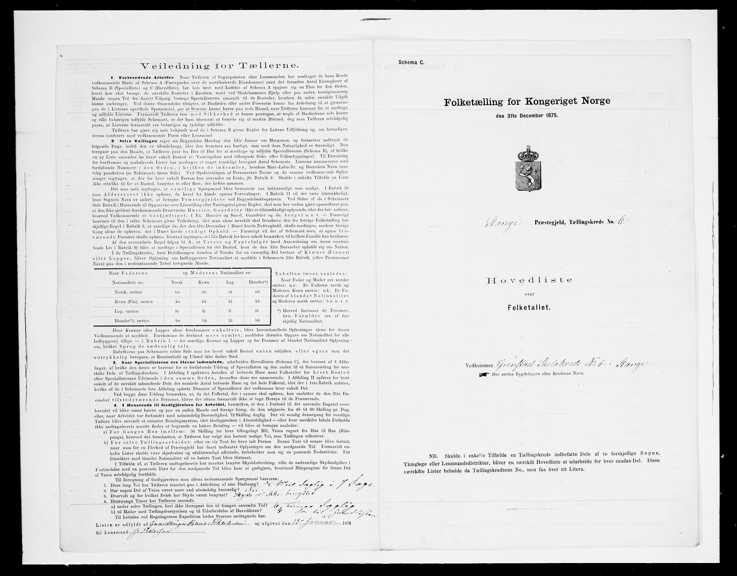 SAH, 1875 census for 0417P Stange, 1875, p. 38