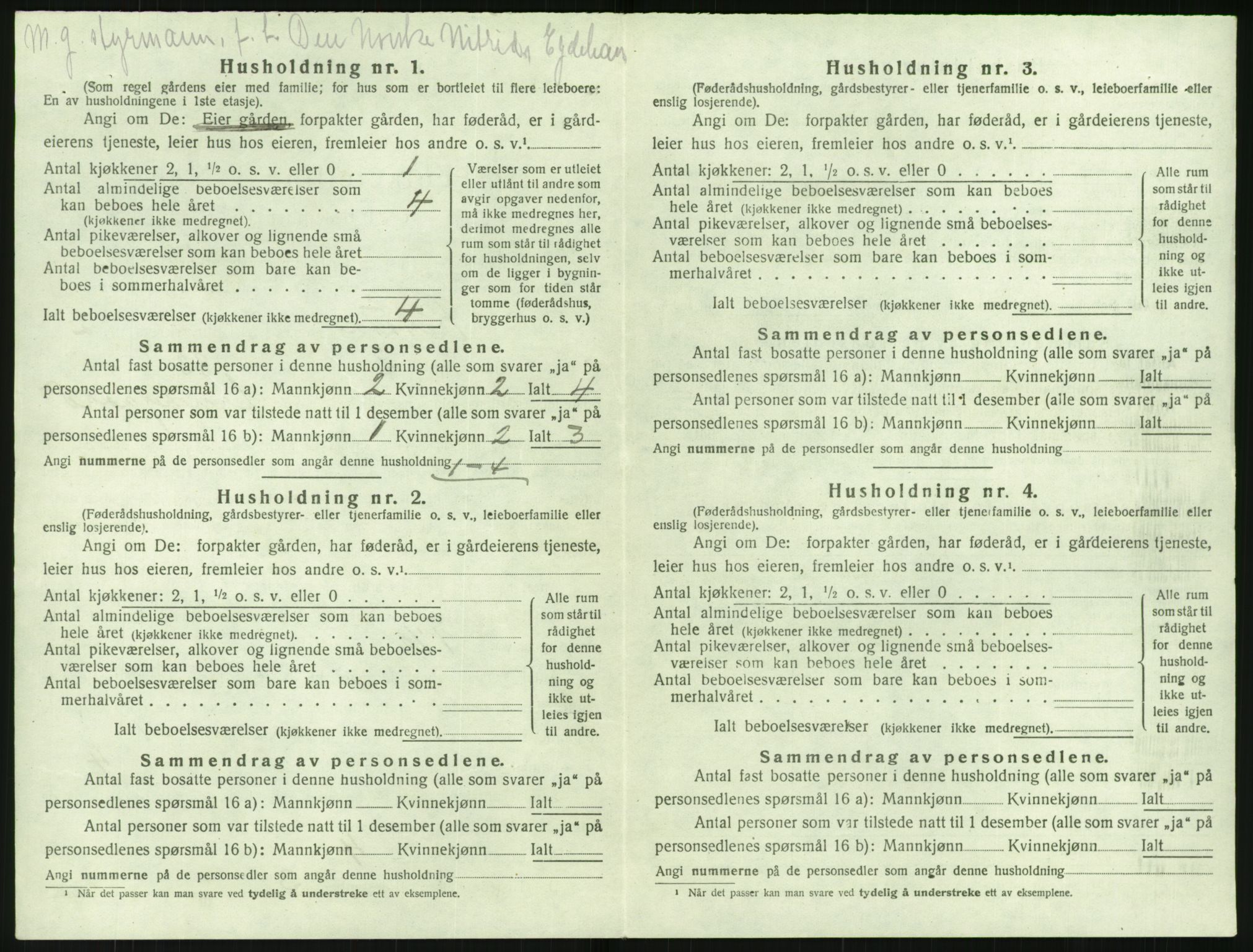 SAK, 1920 census for Flosta, 1920, p. 215