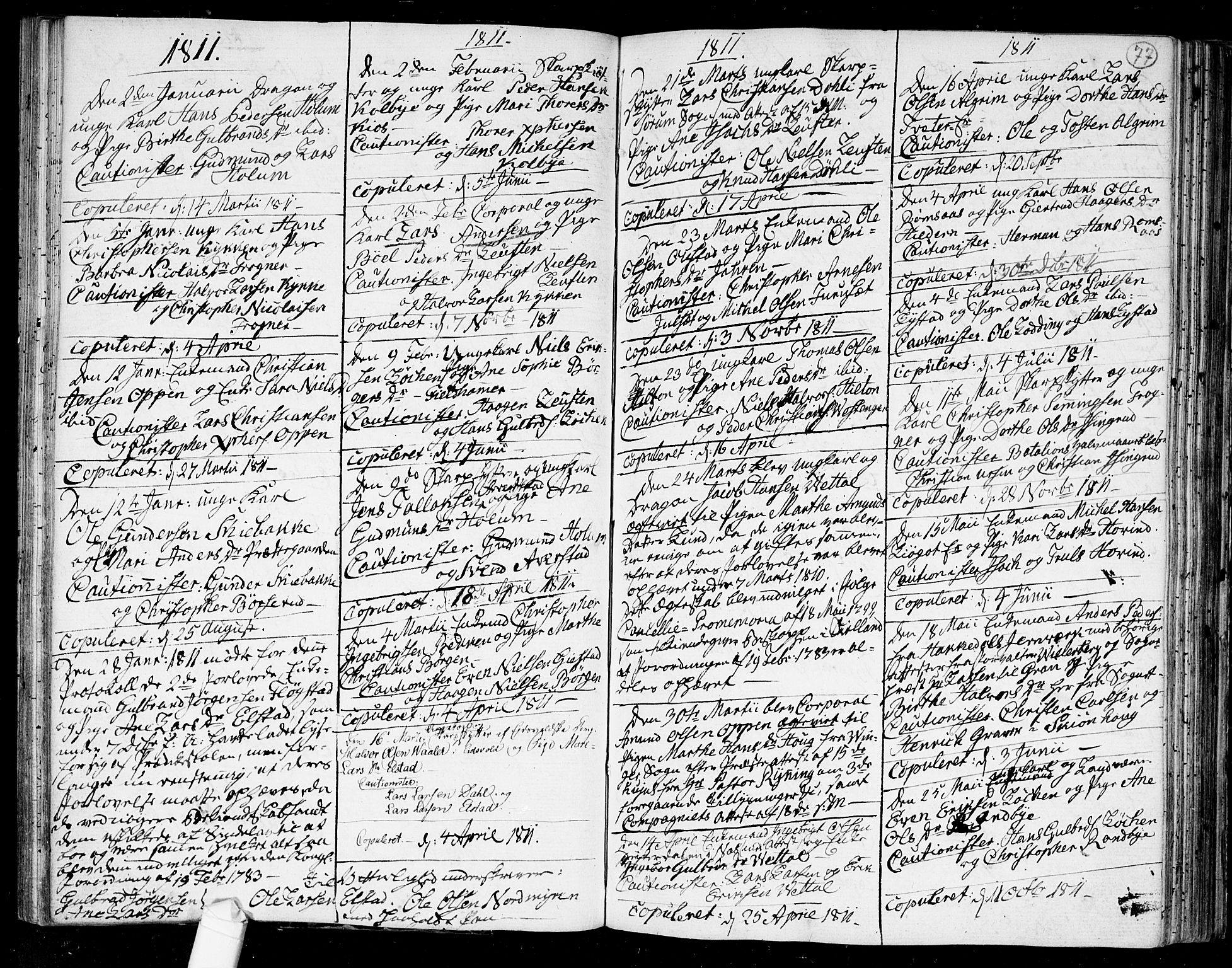 Ullensaker prestekontor Kirkebøker, SAO/A-10236a/F/Fa/L0011: Parish register (official) no. I 11, 1777-1816, p. 77