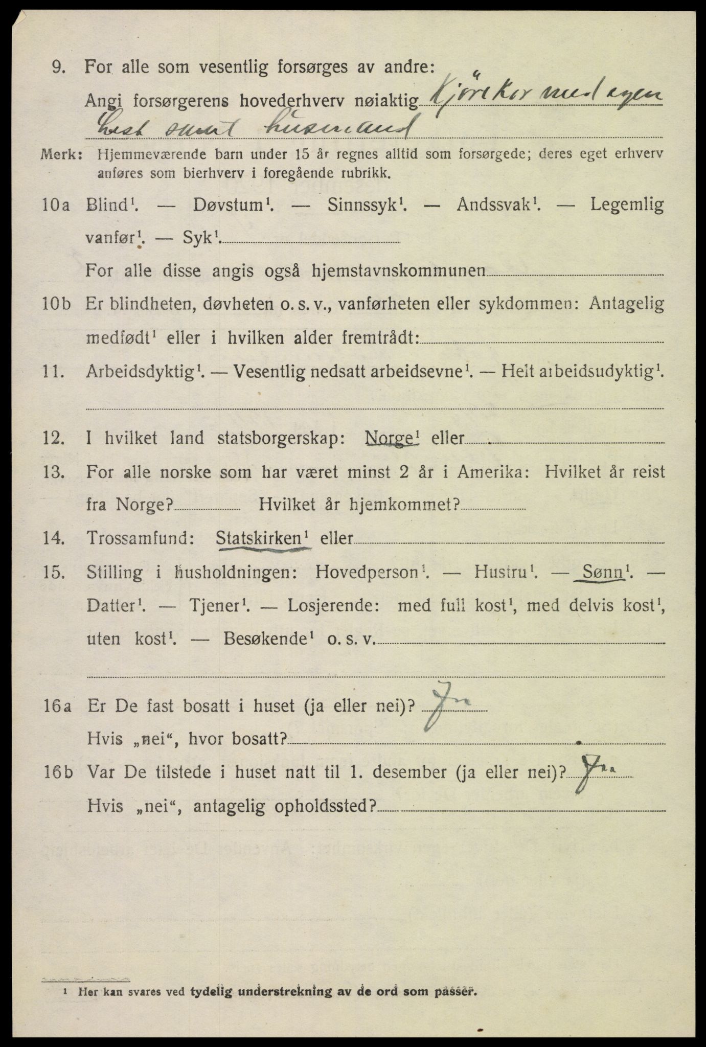 SAK, 1920 census for Åmli, 1920, p. 1246