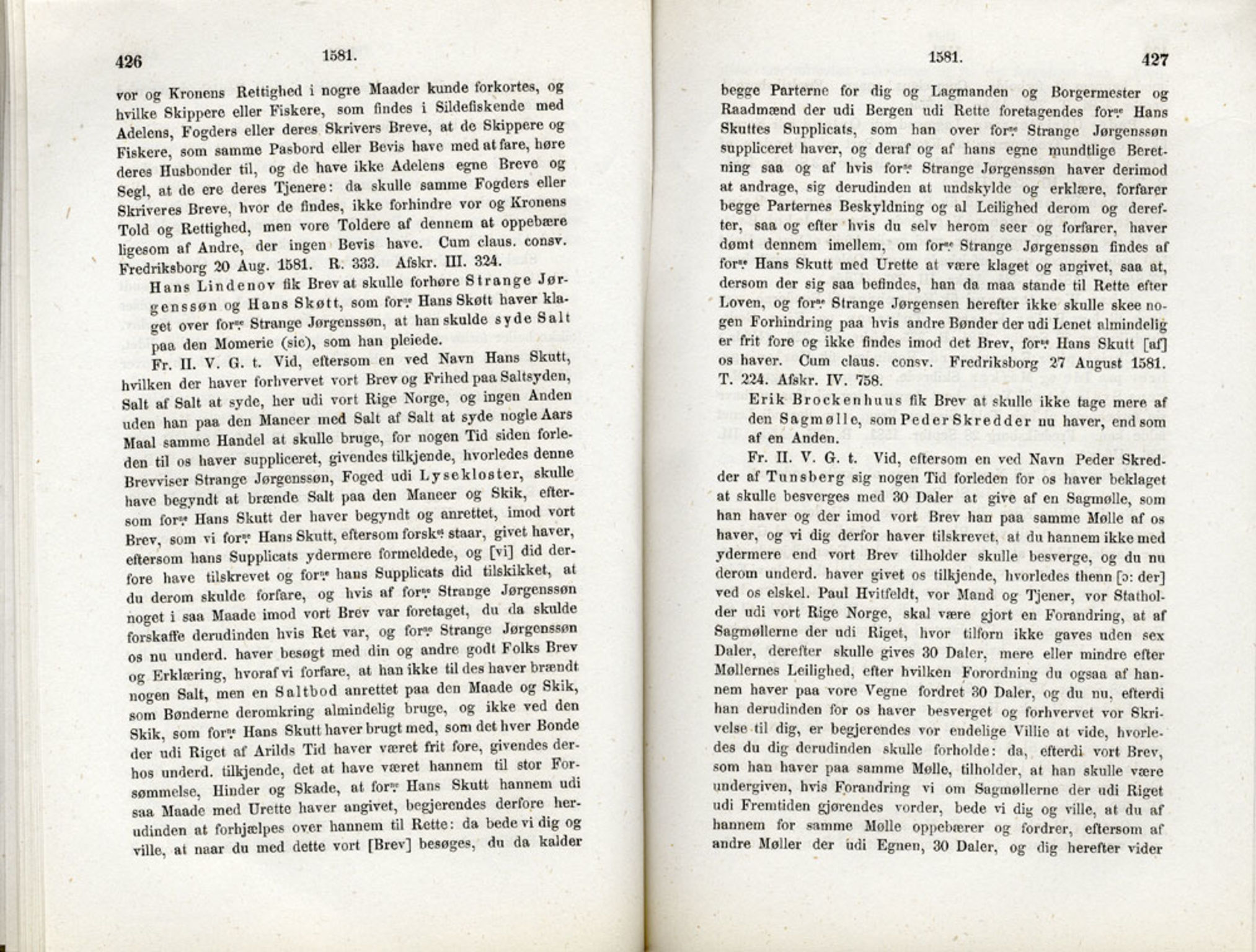 Publikasjoner utgitt av Det Norske Historiske Kildeskriftfond, PUBL/-/-/-: Norske Rigs-Registranter, bind 2, 1572-1588, p. 426-427