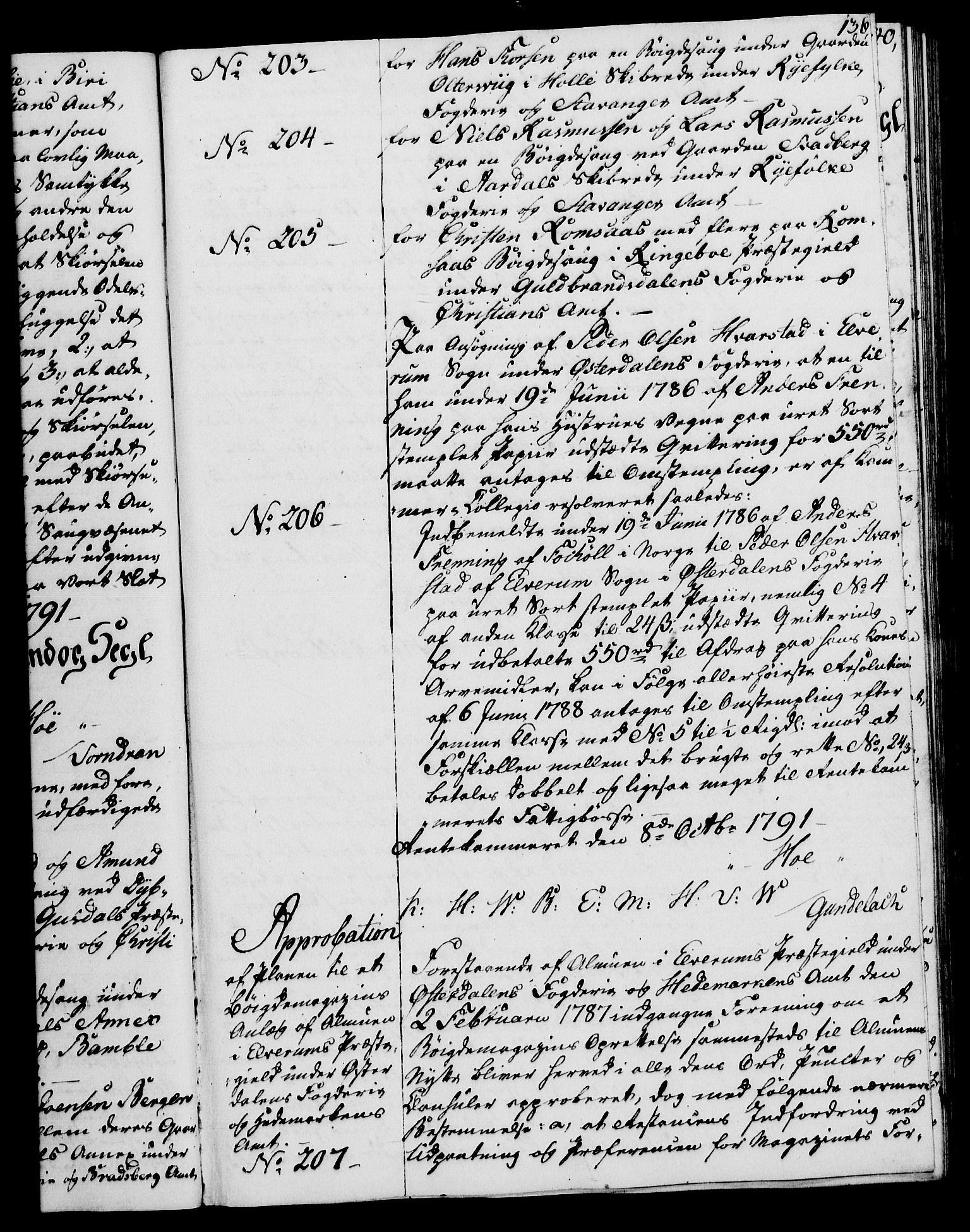 Rentekammeret, Kammerkanselliet, RA/EA-3111/G/Gg/Gga/L0015: Norsk ekspedisjonsprotokoll med register (merket RK 53.15), 1790-1791, p. 136
