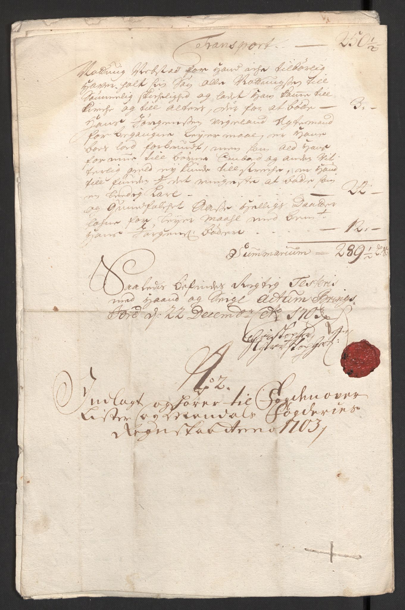 Rentekammeret inntil 1814, Reviderte regnskaper, Fogderegnskap, RA/EA-4092/R43/L2550: Fogderegnskap Lista og Mandal, 1703-1704, p. 31