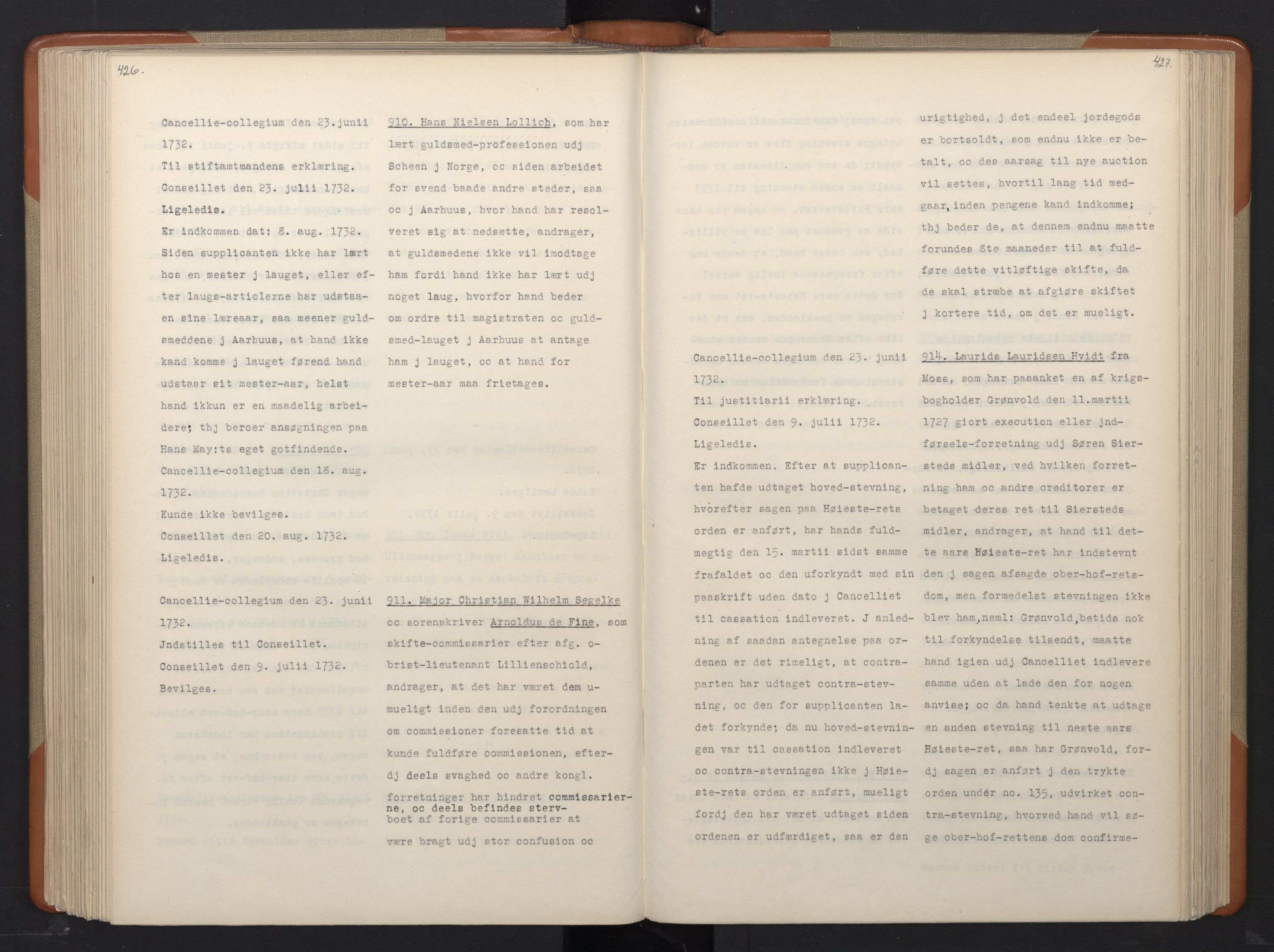 Avskriftsamlingen, RA/EA-4022/F/Fa/L0095: Supplikker, 1732, p. 218