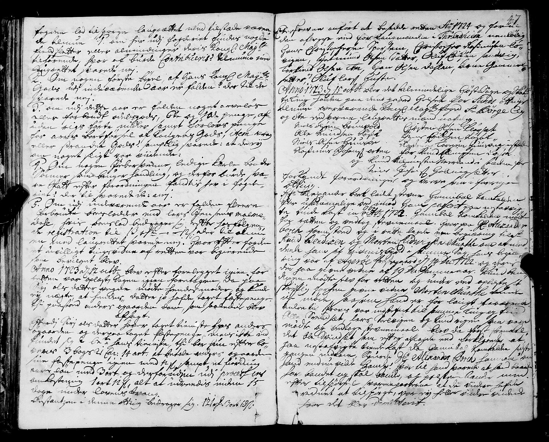 Romsdal sorenskriveri, SAT/A-4149/1/1/1A/L0009: Tingbok, 1722-1728, p. 46b-47a