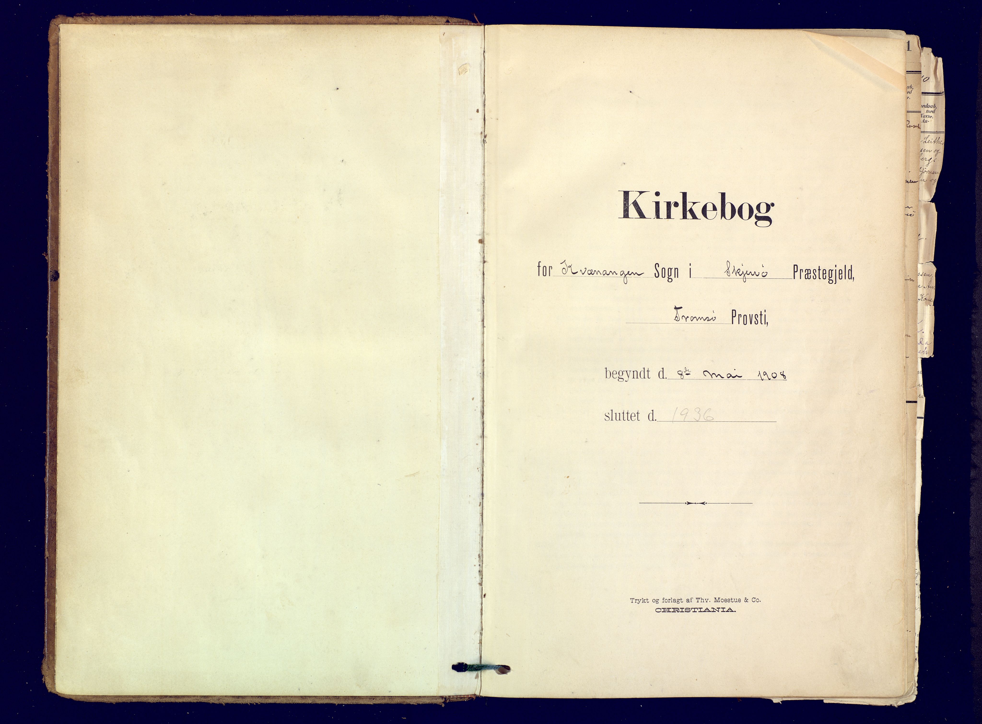 Skjervøy sokneprestkontor, SATØ/S-1300/H/Ha/Haa: Parish register (official) no. 19, 1908-1936