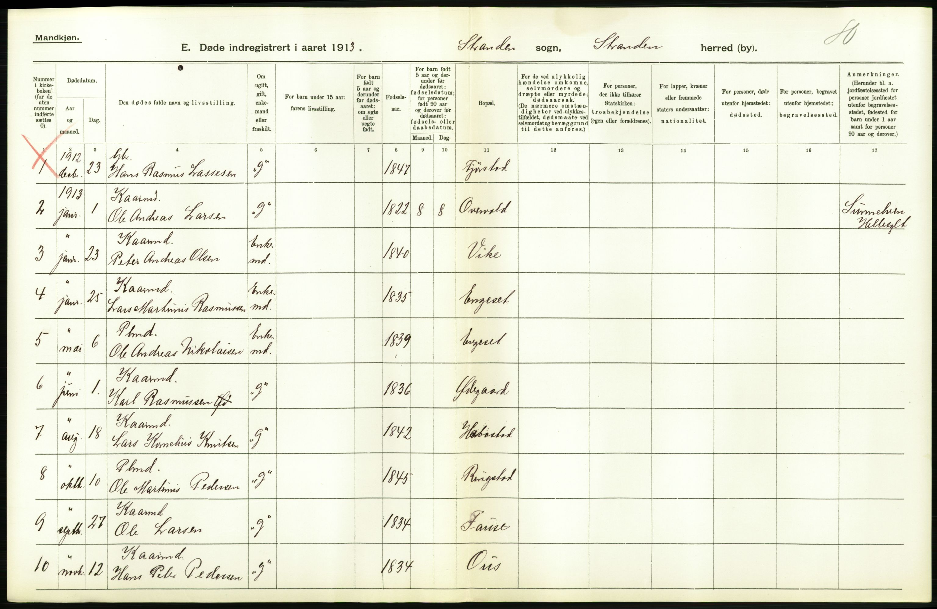 Statistisk sentralbyrå, Sosiodemografiske emner, Befolkning, AV/RA-S-2228/D/Df/Dfb/Dfbc/L0037: Romsdals amt: Døde. Bygder og byer., 1913, p. 30
