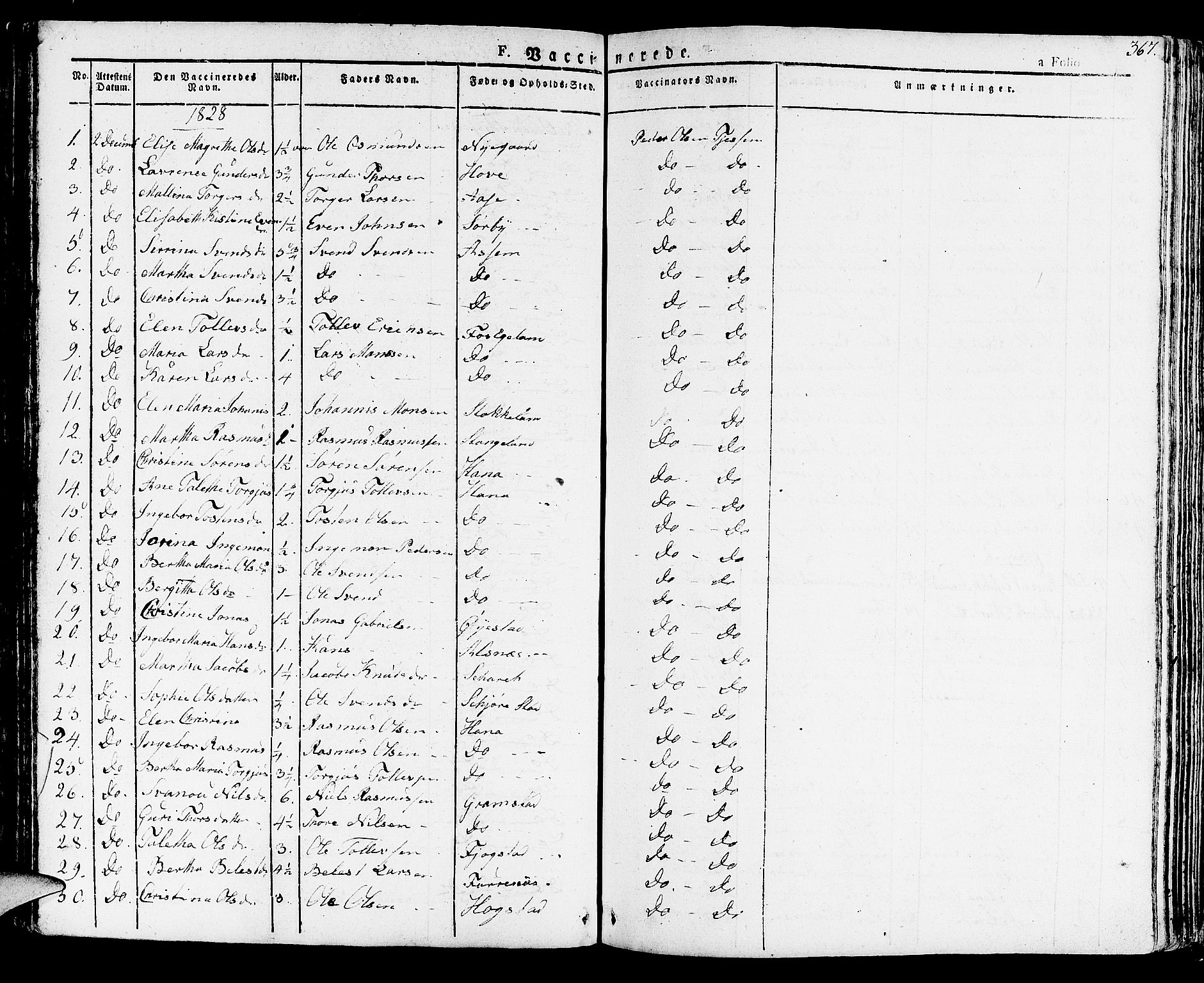 Høyland sokneprestkontor, SAST/A-101799/001/30BA/L0007: Parish register (official) no. A 7 /1, 1825-1841, p. 367