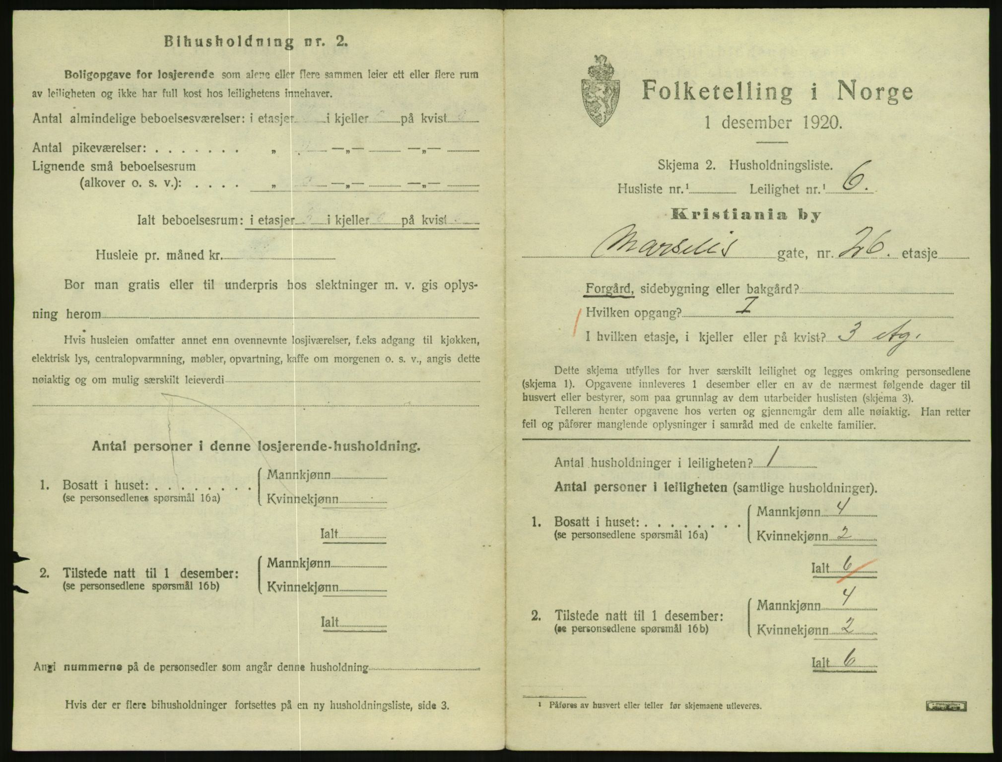 SAO, 1920 census for Kristiania, 1920, p. 65746