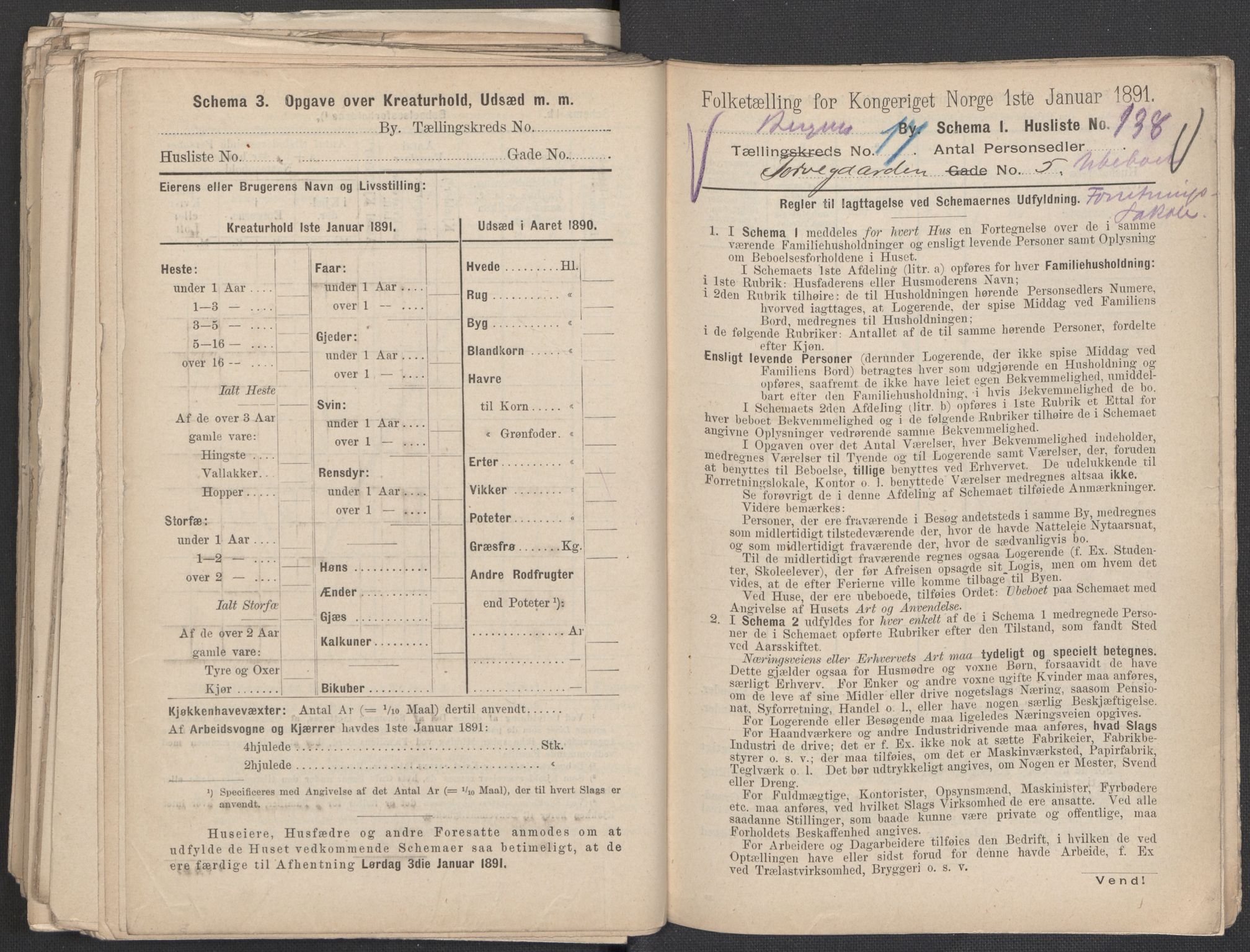 RA, 1891 Census for 1301 Bergen, 1891, p. 2763