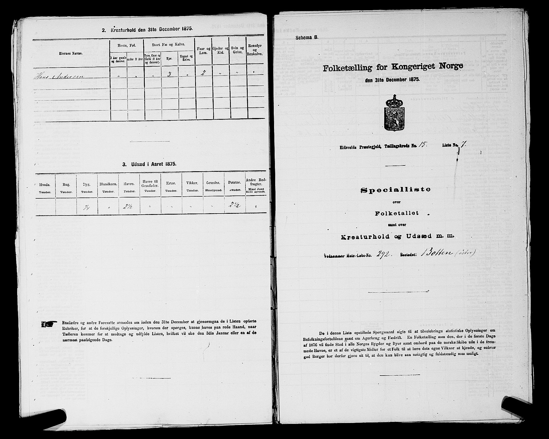 RA, 1875 census for 0237P Eidsvoll, 1875, p. 2471