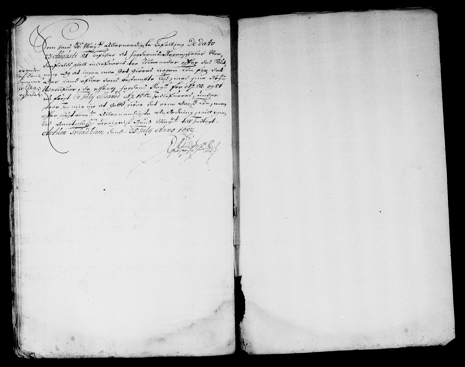 Rentekammeret inntil 1814, Reviderte regnskaper, Stiftamtstueregnskaper, Trondheim stiftamt og Nordland amt, AV/RA-EA-6044/R/Rf/L0064: Trondheim stiftamt, 1681