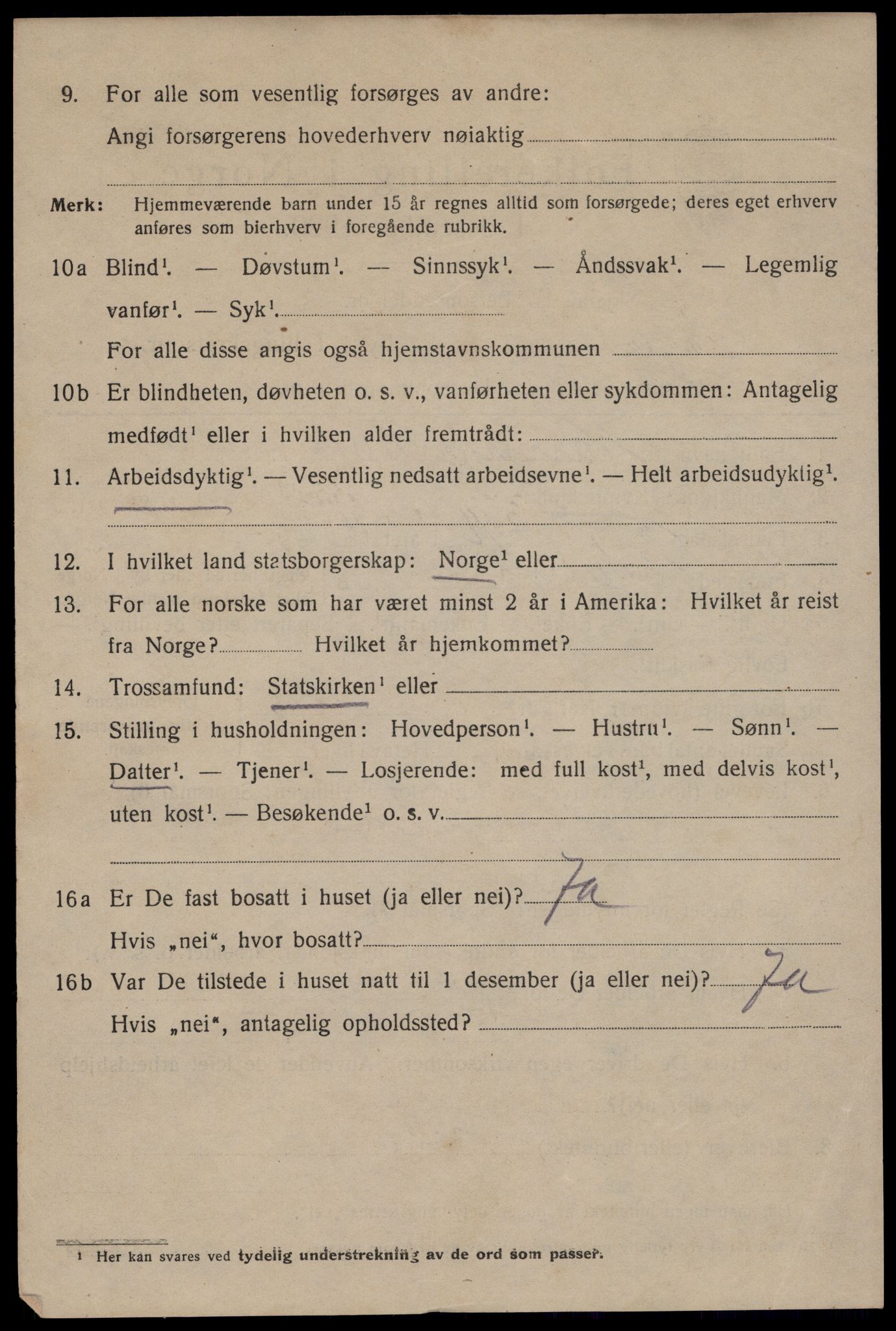 SAST, 1920 census for Egersund town, 1920, p. 4937