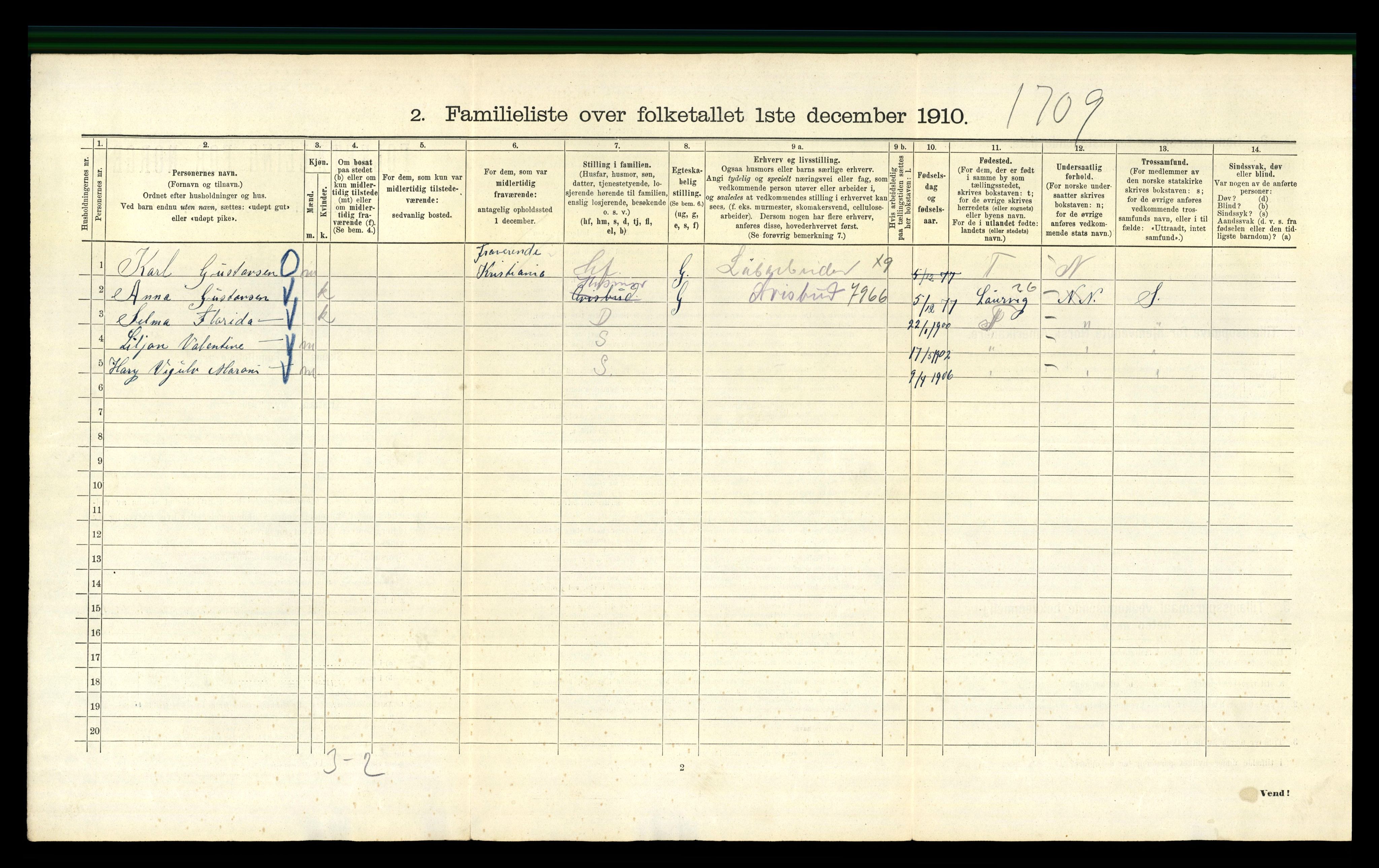 RA, 1910 census for Kristiania, 1910, p. 24204