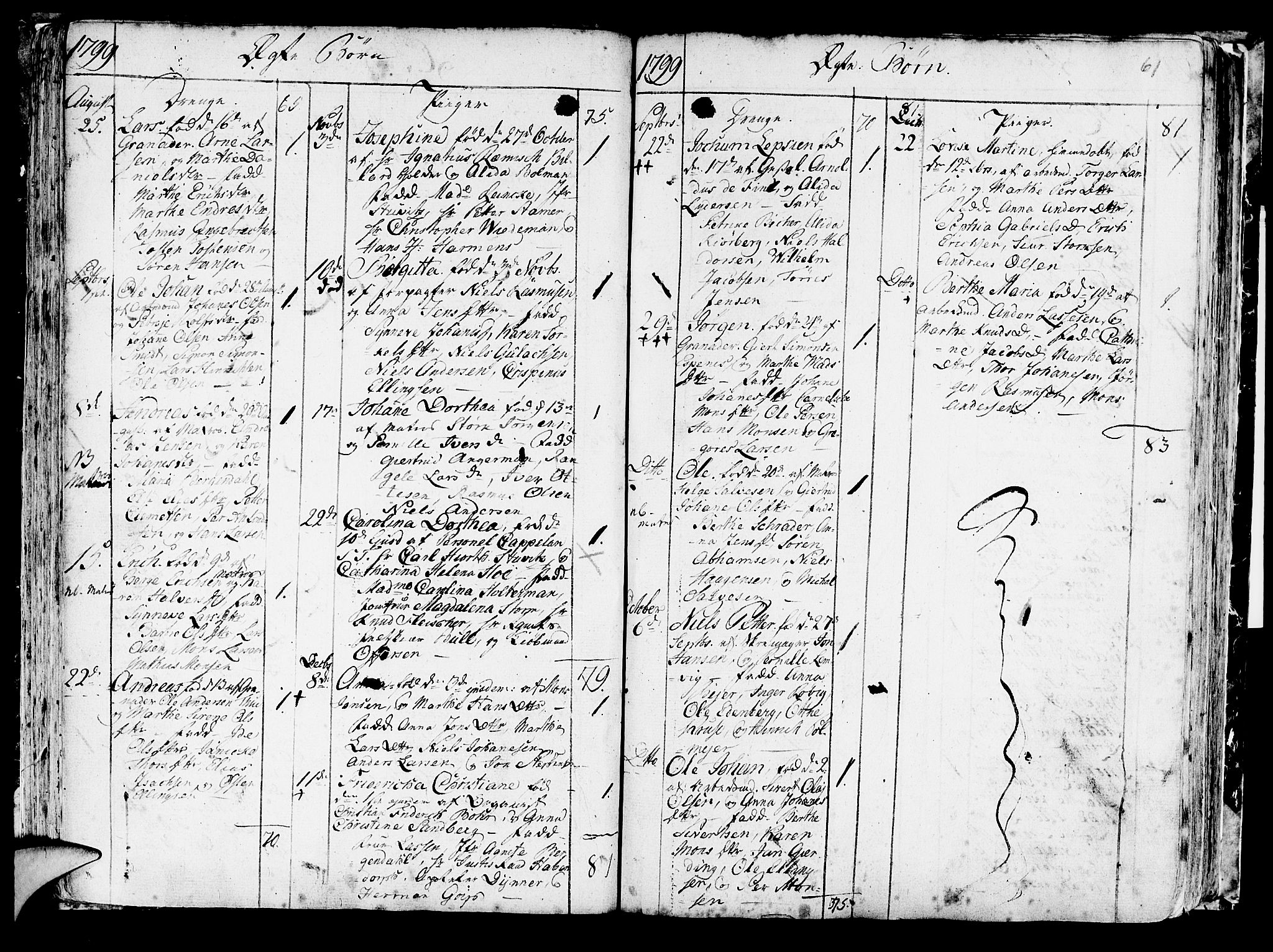 Korskirken sokneprestembete, AV/SAB-A-76101/H/Haa/L0006: Parish register (official) no. A 6, 1790-1820, p. 61