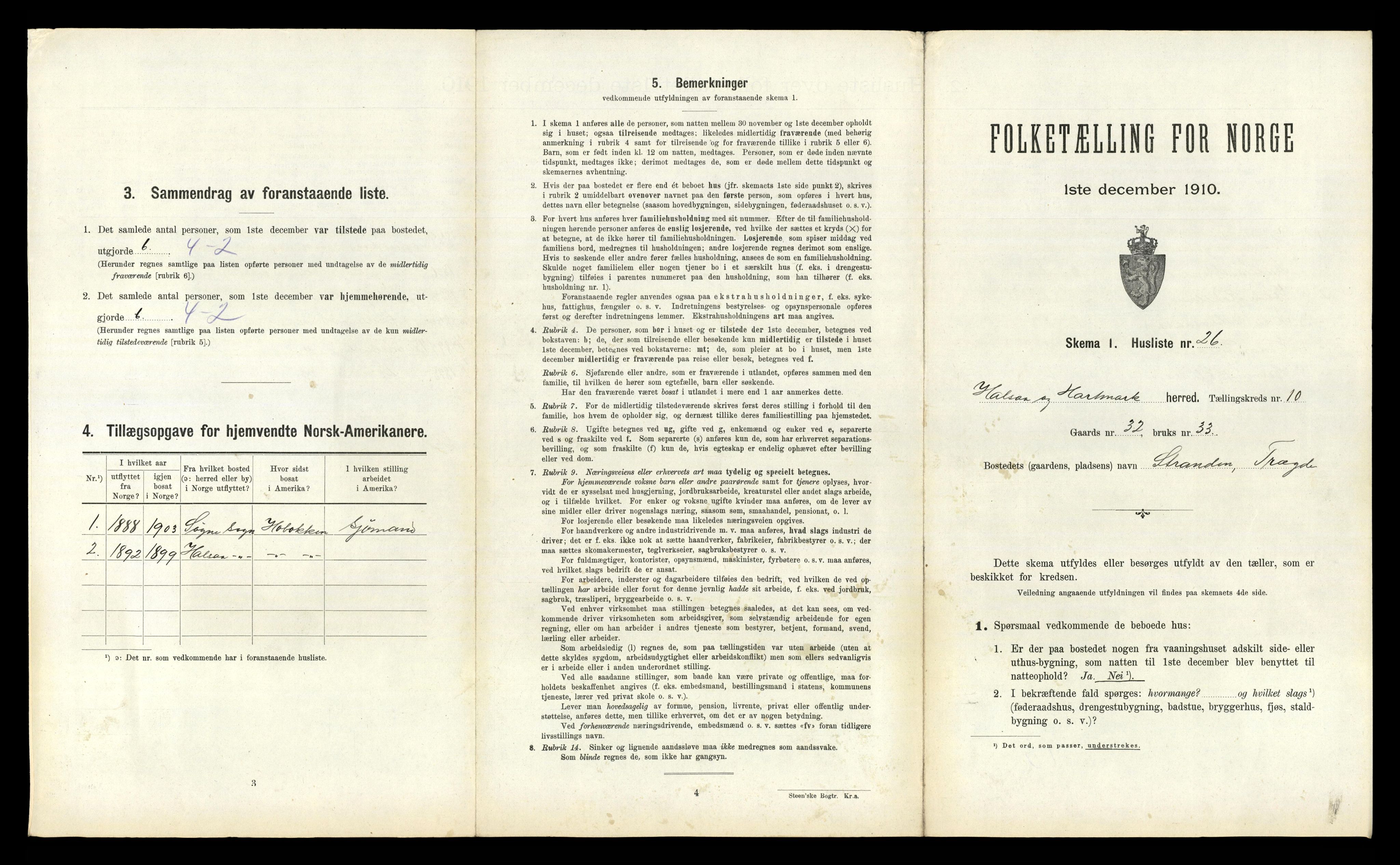 RA, 1910 census for Halse og Harkmark, 1910, p. 1038