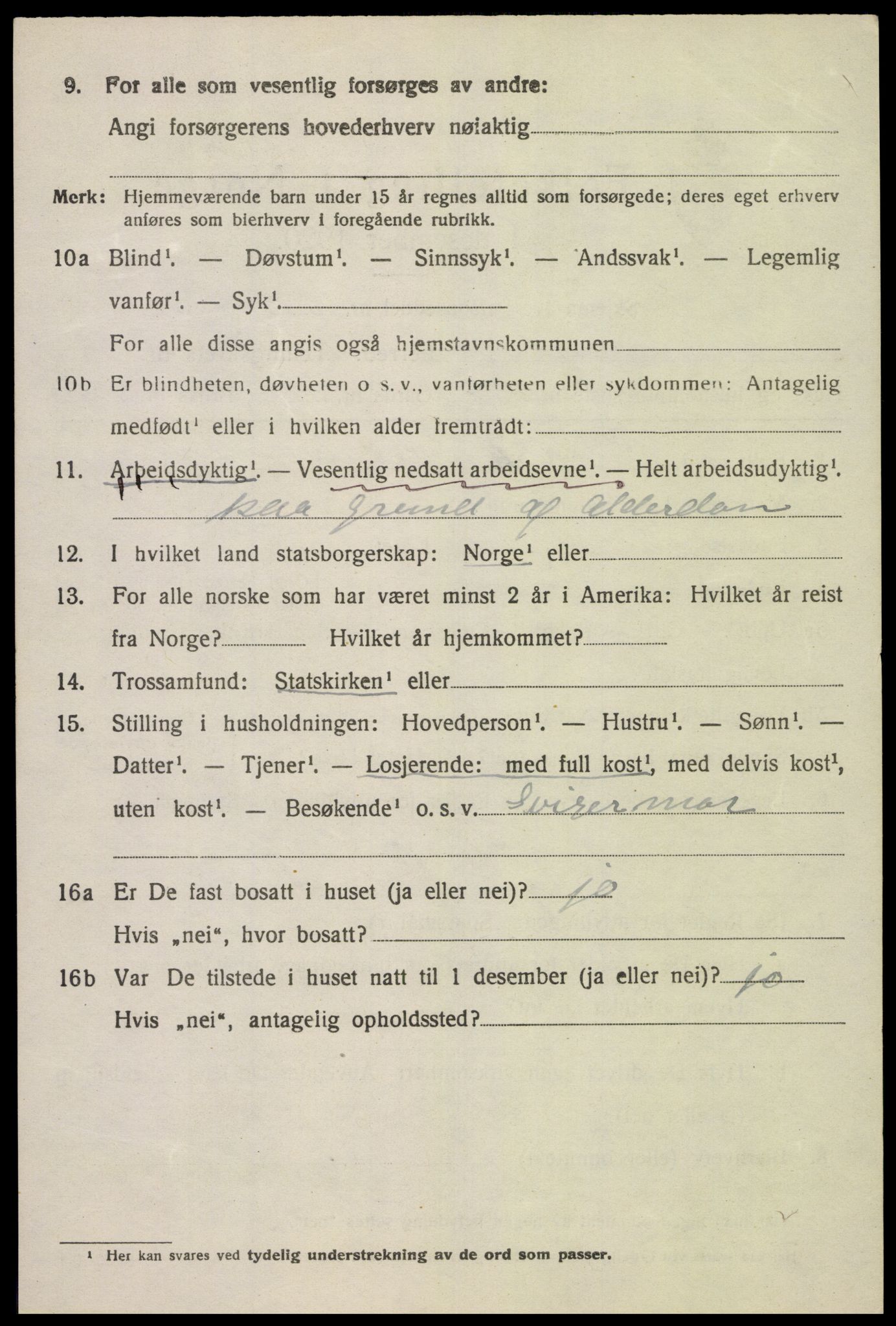 SAK, 1920 census for Lista, 1920, p. 12902