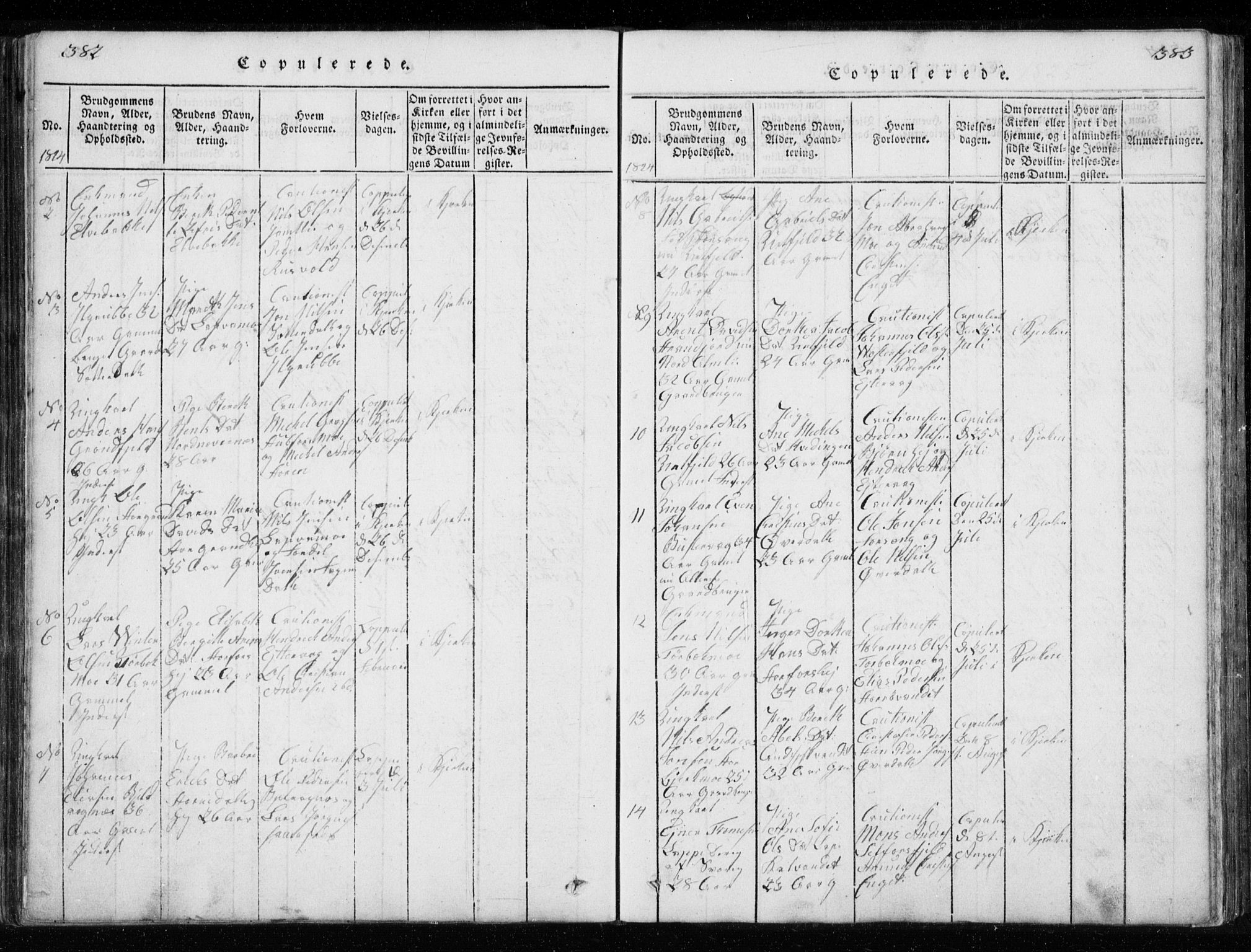 Ministerialprotokoller, klokkerbøker og fødselsregistre - Nordland, SAT/A-1459/827/L0412: Parish register (copy) no. 827C01, 1820-1841, p. 382-383