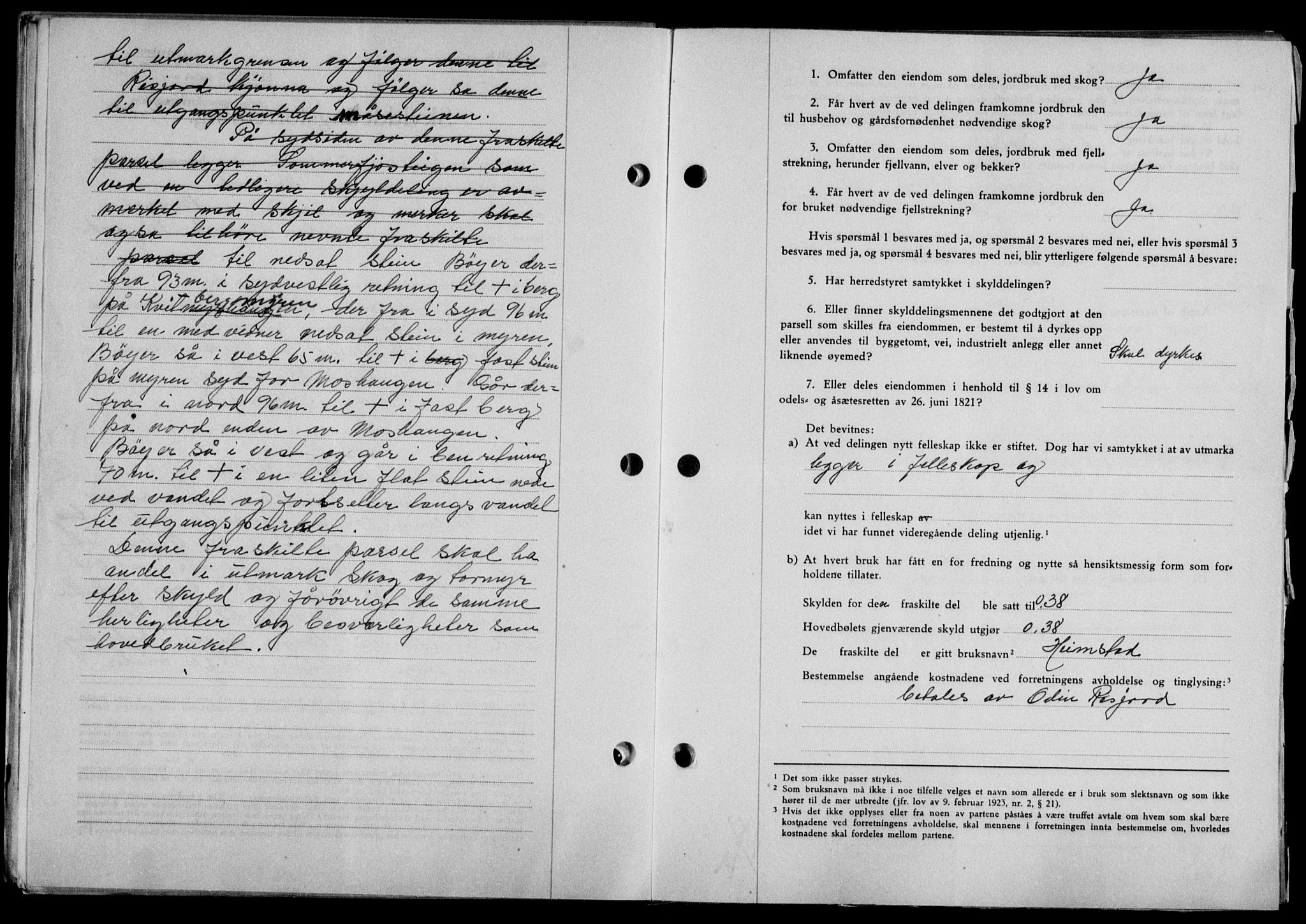 Lofoten sorenskriveri, AV/SAT-A-0017/1/2/2C/L0016a: Mortgage book no. 16a, 1947-1947, Diary no: : 1213/1947