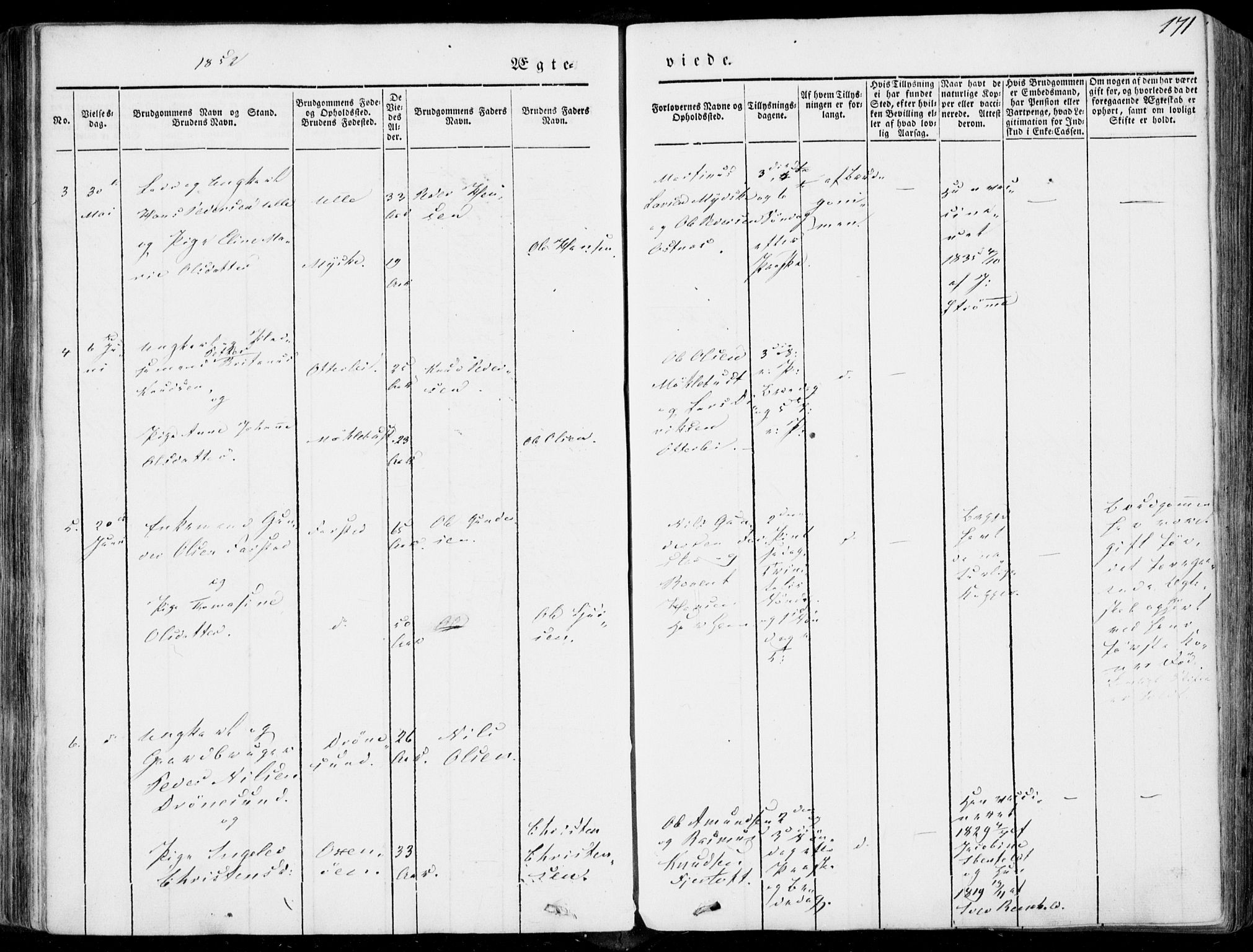 Ministerialprotokoller, klokkerbøker og fødselsregistre - Møre og Romsdal, SAT/A-1454/536/L0497: Parish register (official) no. 536A06, 1845-1865, p. 171