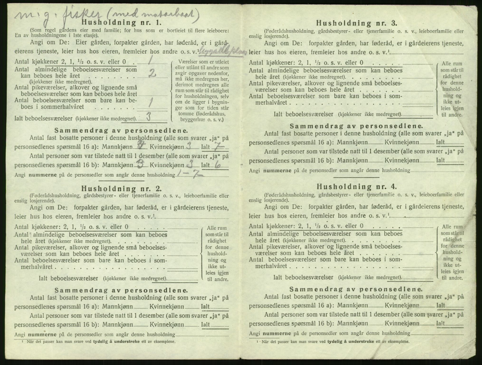 SAT, 1920 census for Vatne, 1920, p. 361