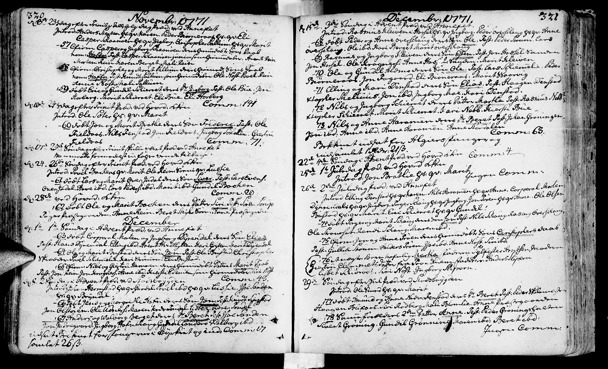 Ministerialprotokoller, klokkerbøker og fødselsregistre - Sør-Trøndelag, SAT/A-1456/646/L0605: Parish register (official) no. 646A03, 1751-1790, p. 320-321