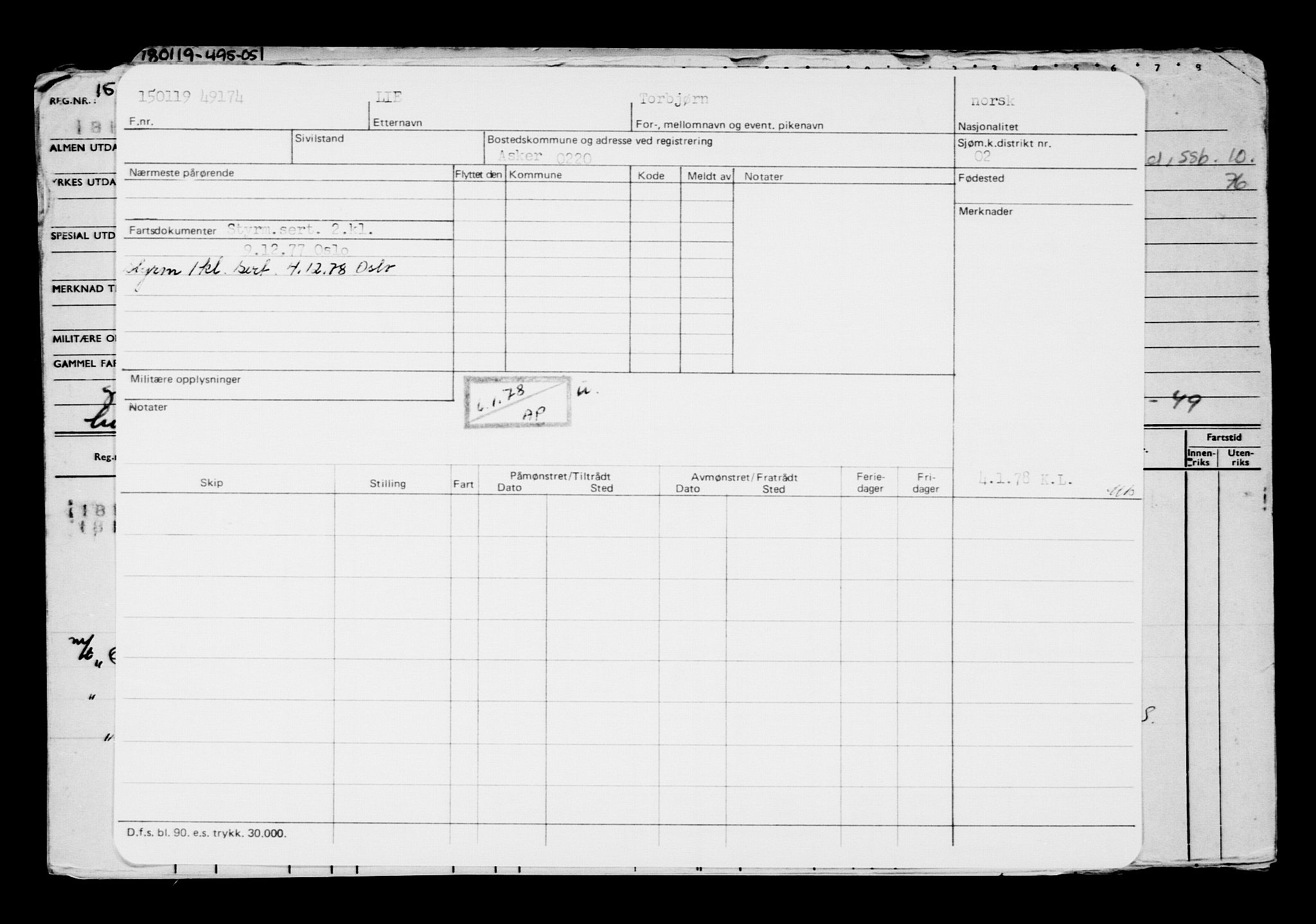 Direktoratet for sjømenn, AV/RA-S-3545/G/Gb/L0165: Hovedkort, 1918-1919, p. 530