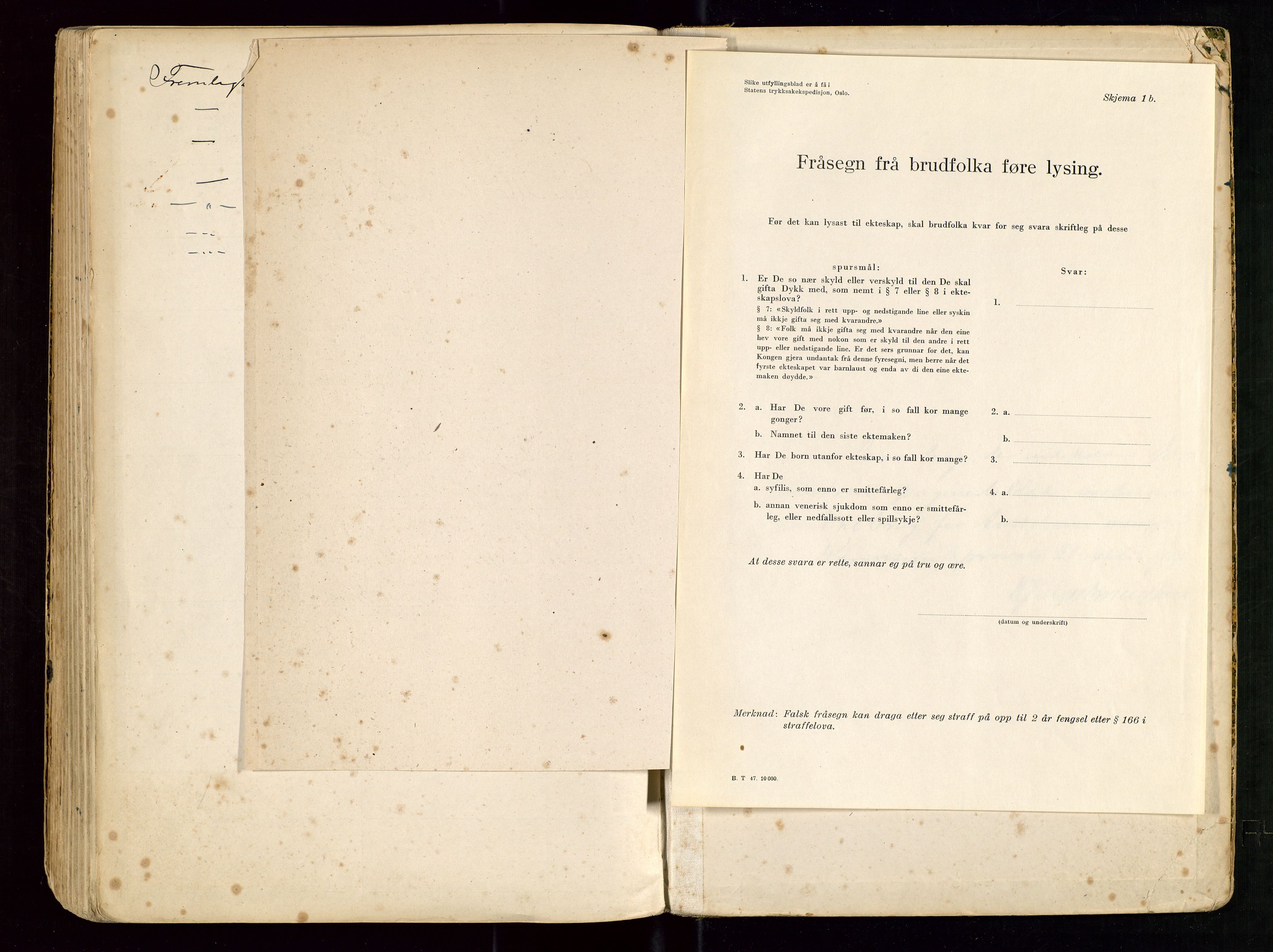 Banns register no. 5, 1919-1952