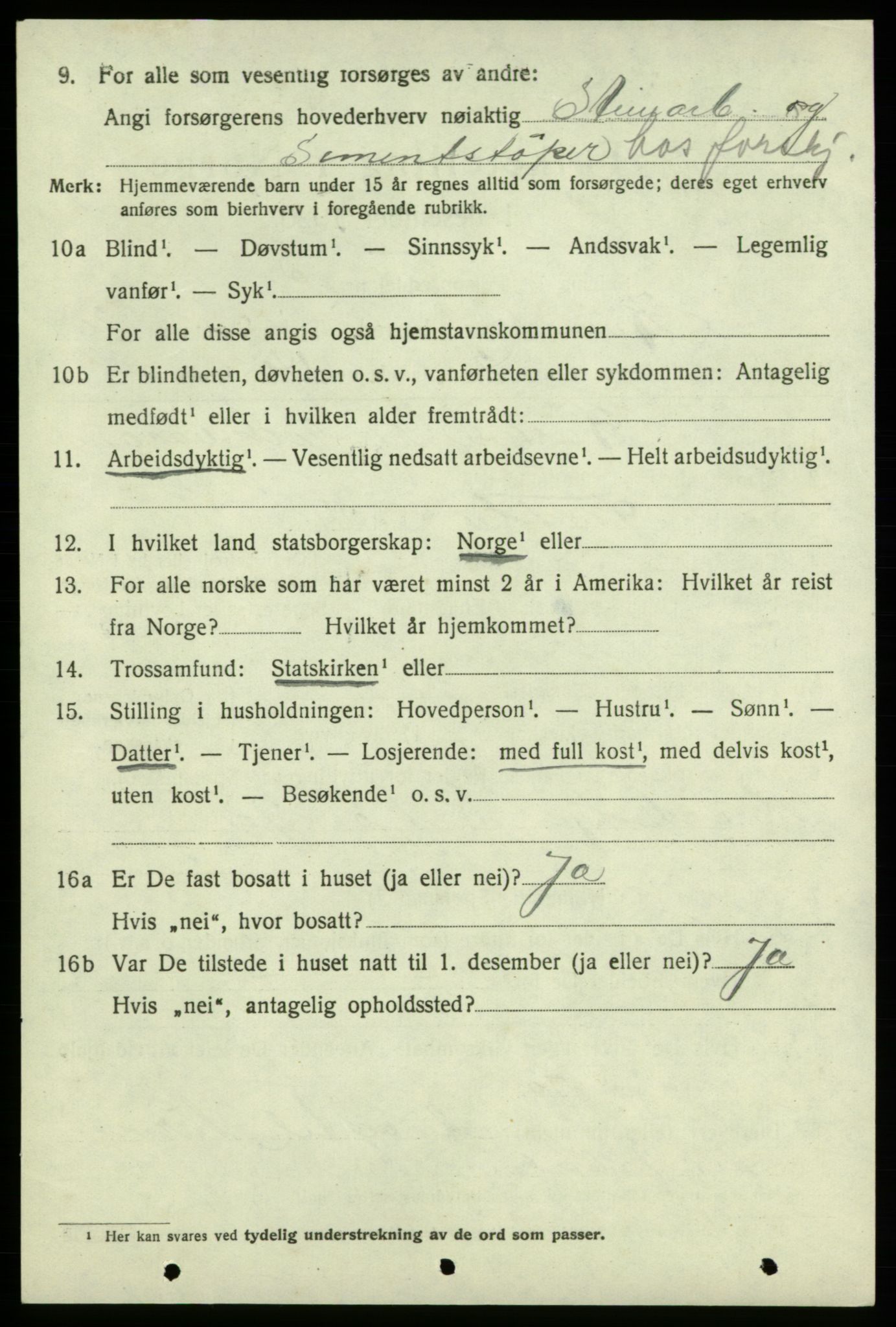 SAB, 1920 census for Kvinnherad, 1920, p. 12431