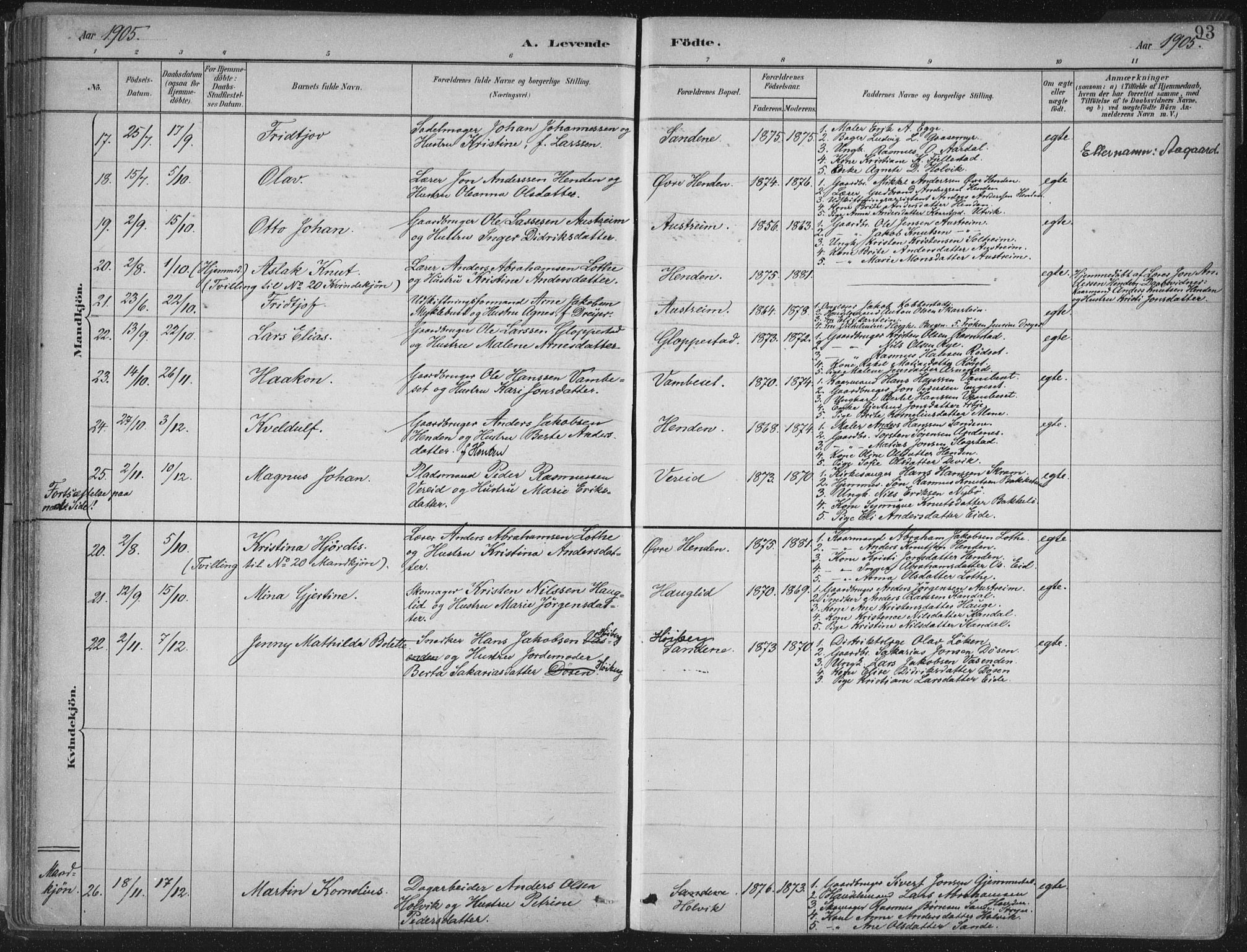 Gloppen sokneprestembete, AV/SAB-A-80101/H/Haa/Haab/L0001: Parish register (official) no. B  1, 1885-1905, p. 93