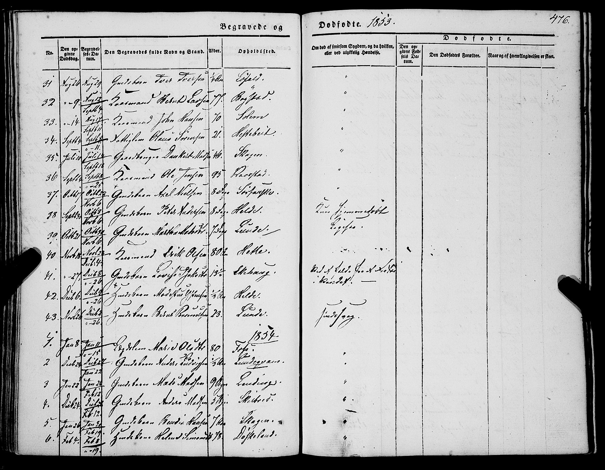 Gaular sokneprestembete, SAB/A-80001/H/Haa: Parish register (official) no. A 4II, 1841-1859, p. 476