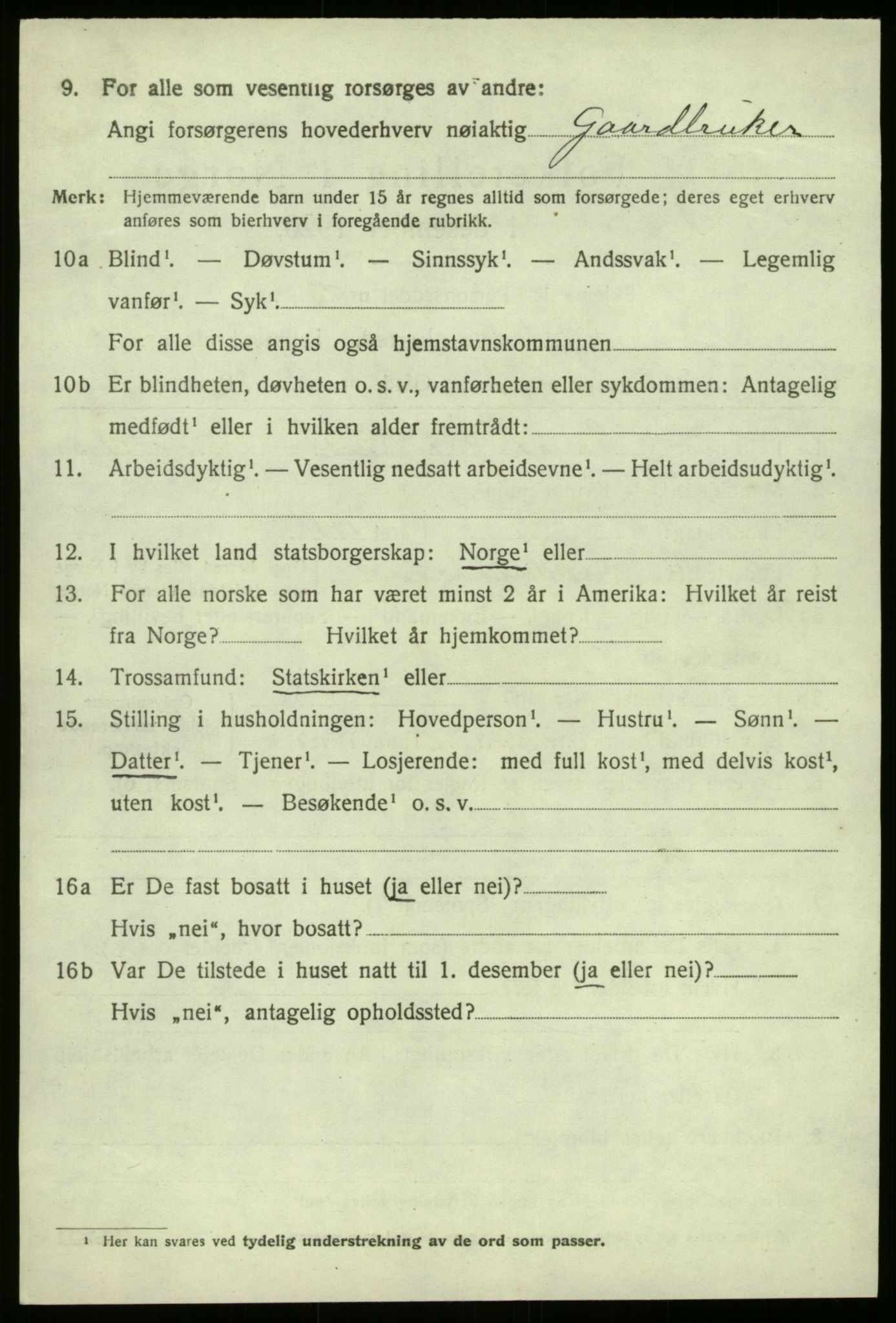 SAB, 1920 census for Jølster, 1920, p. 4315