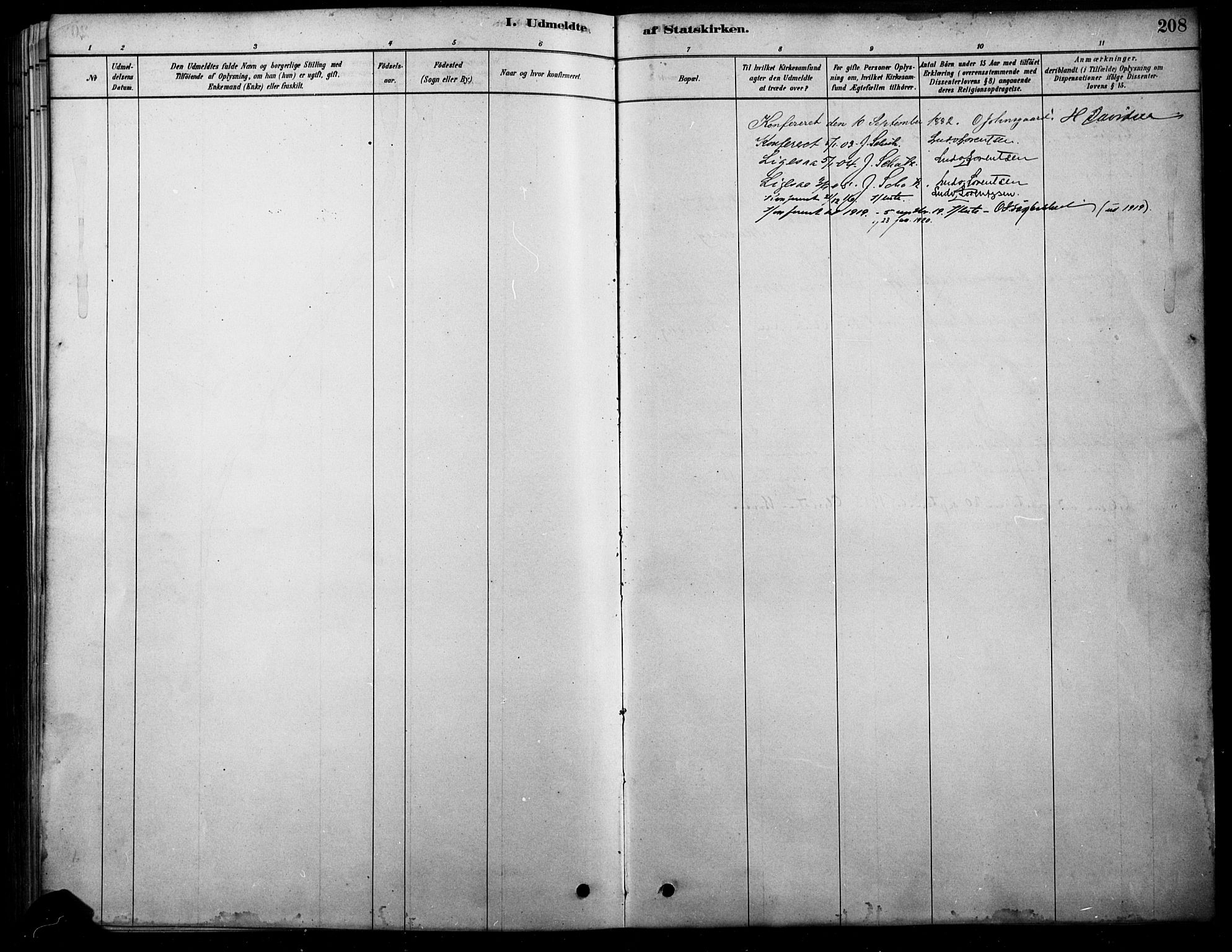 Tolga prestekontor, AV/SAH-PREST-062/L/L0007: Parish register (copy) no. 7, 1878-1919, p. 208