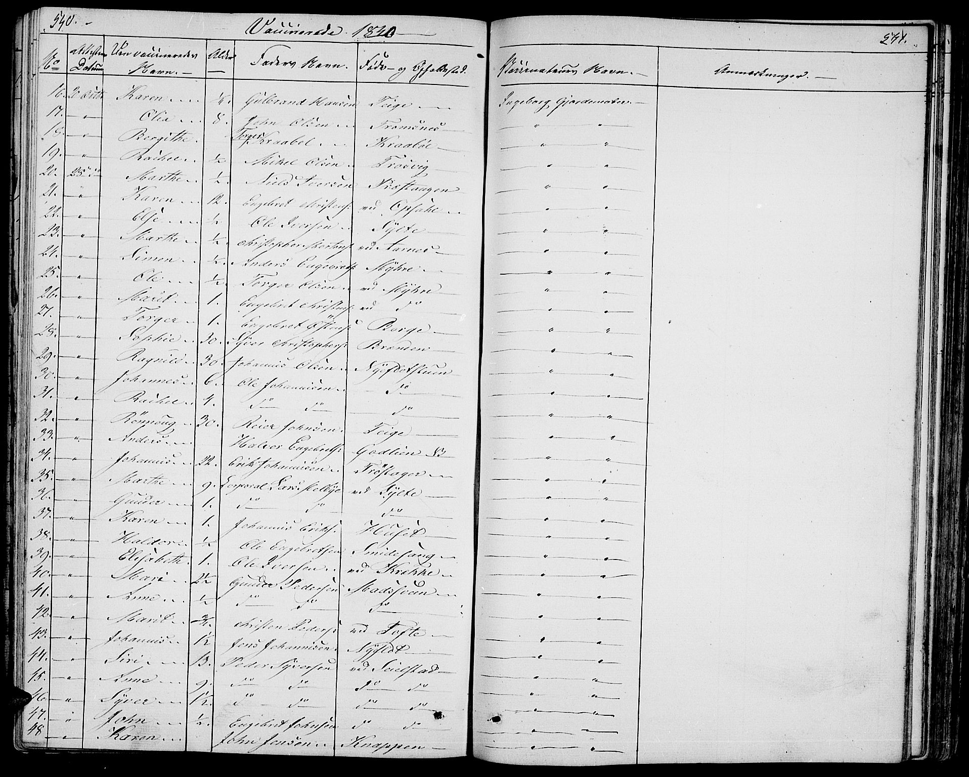 Ringebu prestekontor, AV/SAH-PREST-082/H/Ha/Hab/L0002: Parish register (copy) no. 2, 1839-1853, p. 540-541