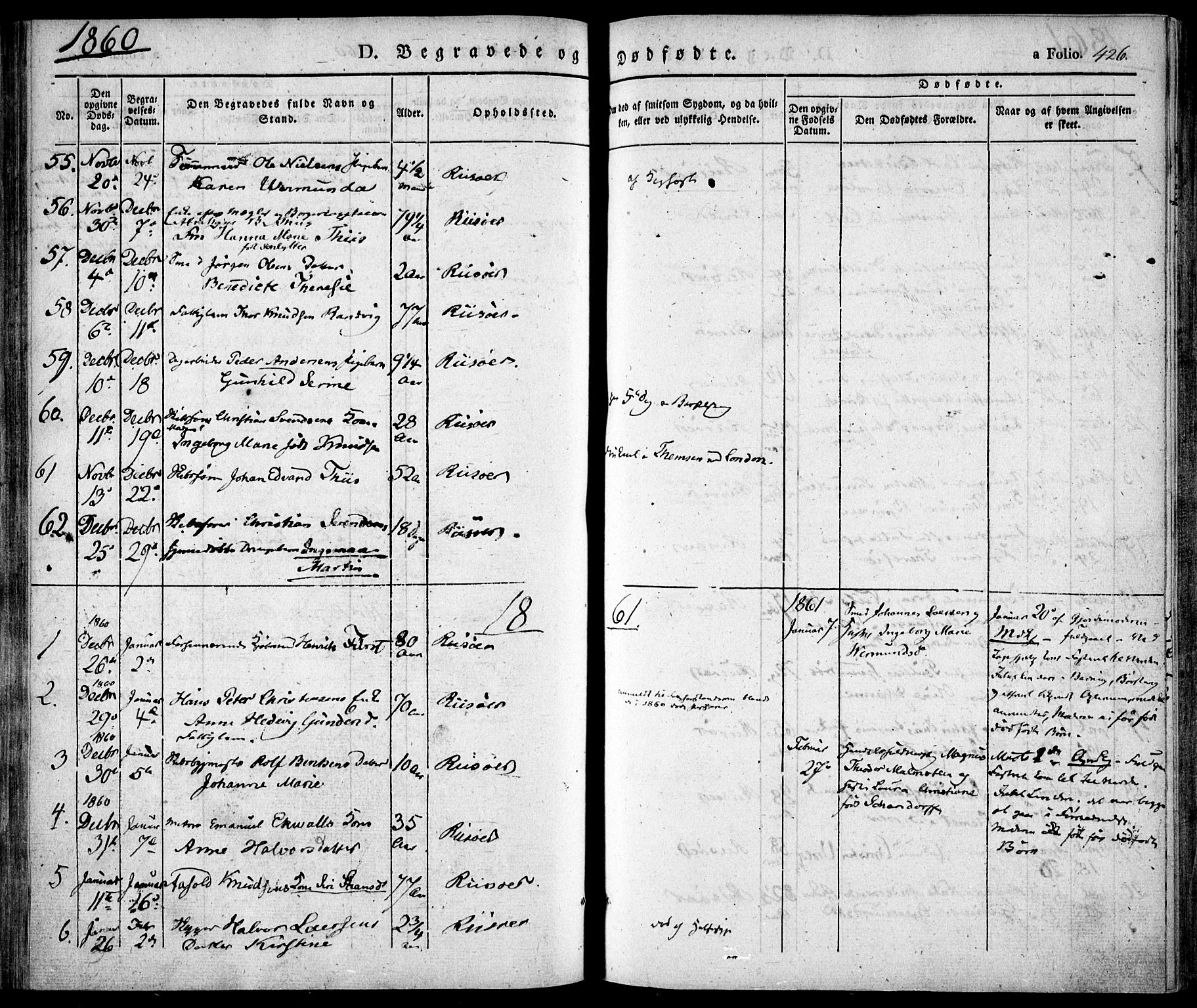 Risør sokneprestkontor, SAK/1111-0035/F/Fa/L0003: Parish register (official) no. A 3, 1838-1864, p. 426