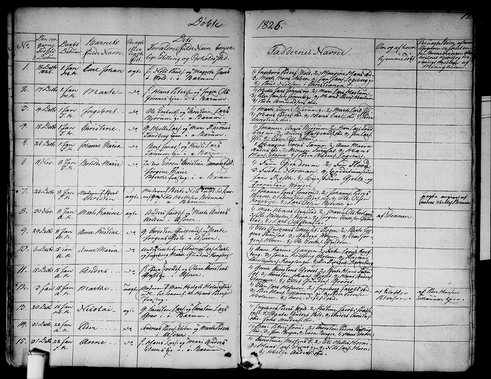 Asker prestekontor Kirkebøker, AV/SAO-A-10256a/F/Fa/L0007: Parish register (official) no. I 7, 1825-1864, p. 17