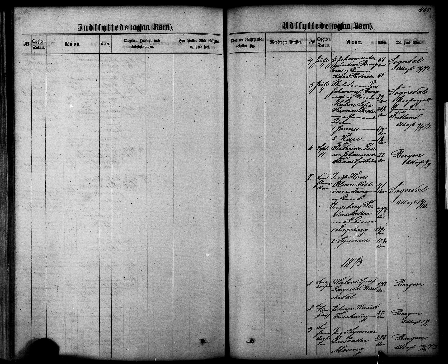 Hafslo sokneprestembete, SAB/A-80301/H/Hab/Haba/L0001: Parish register (copy) no. A 1, 1866-1908, p. 465