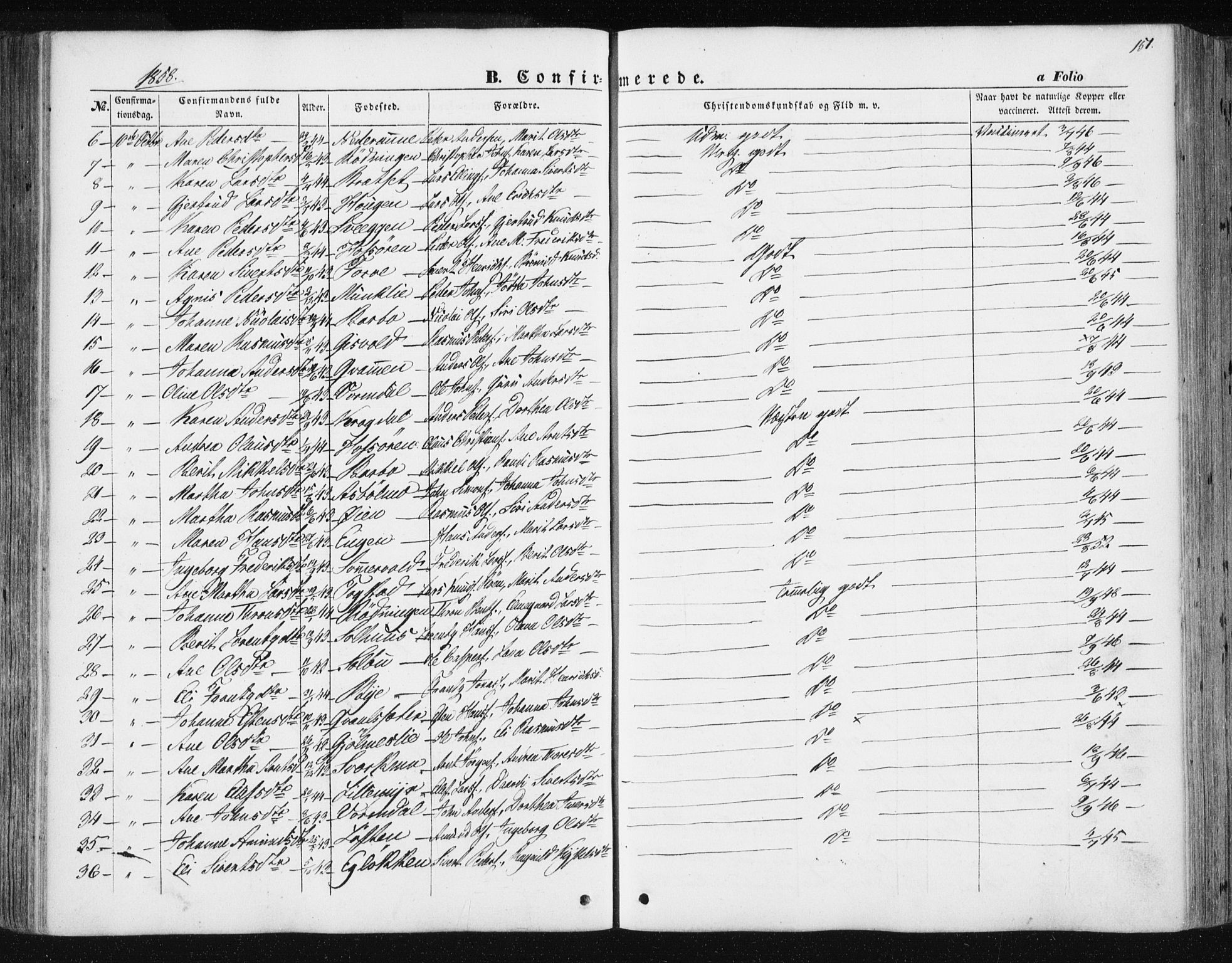 Ministerialprotokoller, klokkerbøker og fødselsregistre - Sør-Trøndelag, SAT/A-1456/668/L0806: Parish register (official) no. 668A06, 1854-1869, p. 151